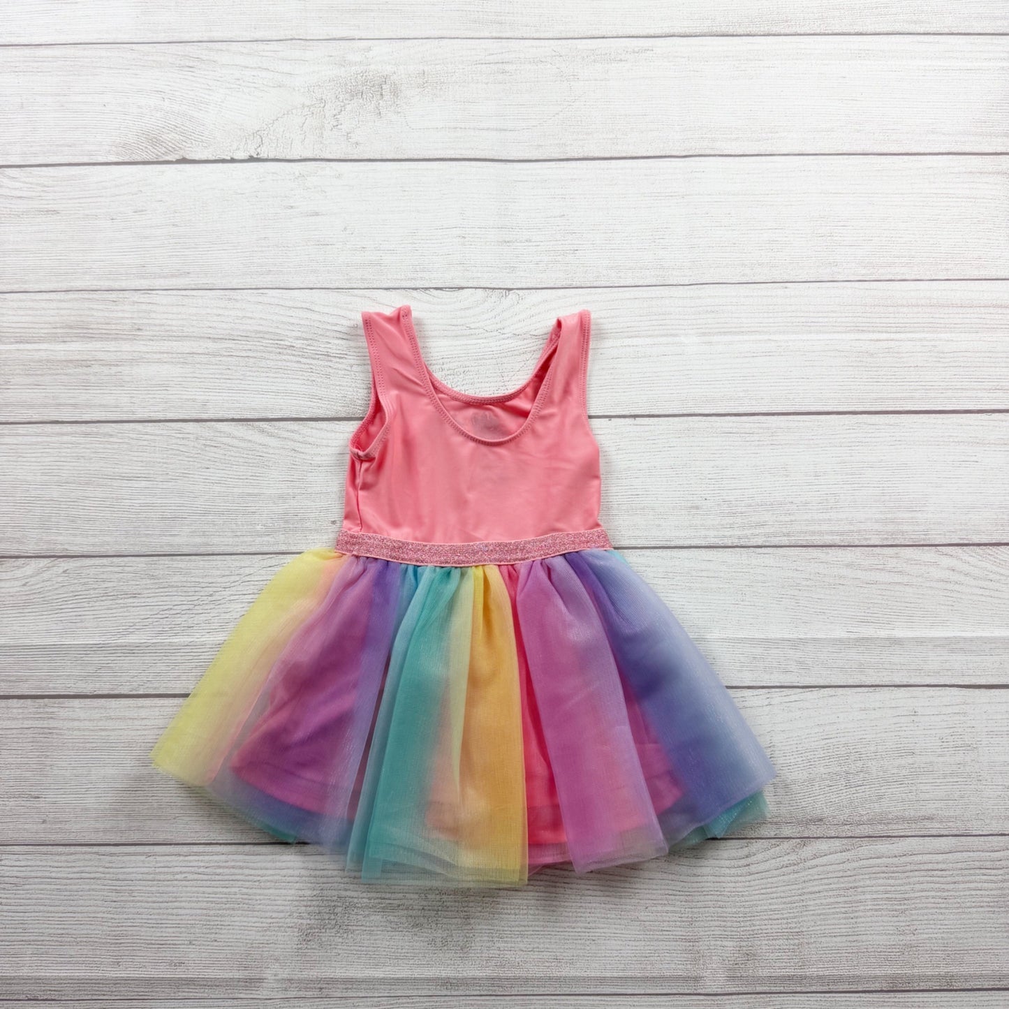 Disney Minnie Mouse Unicorn Toddler Tulle Tutu Dress Pink Rainbow 2T