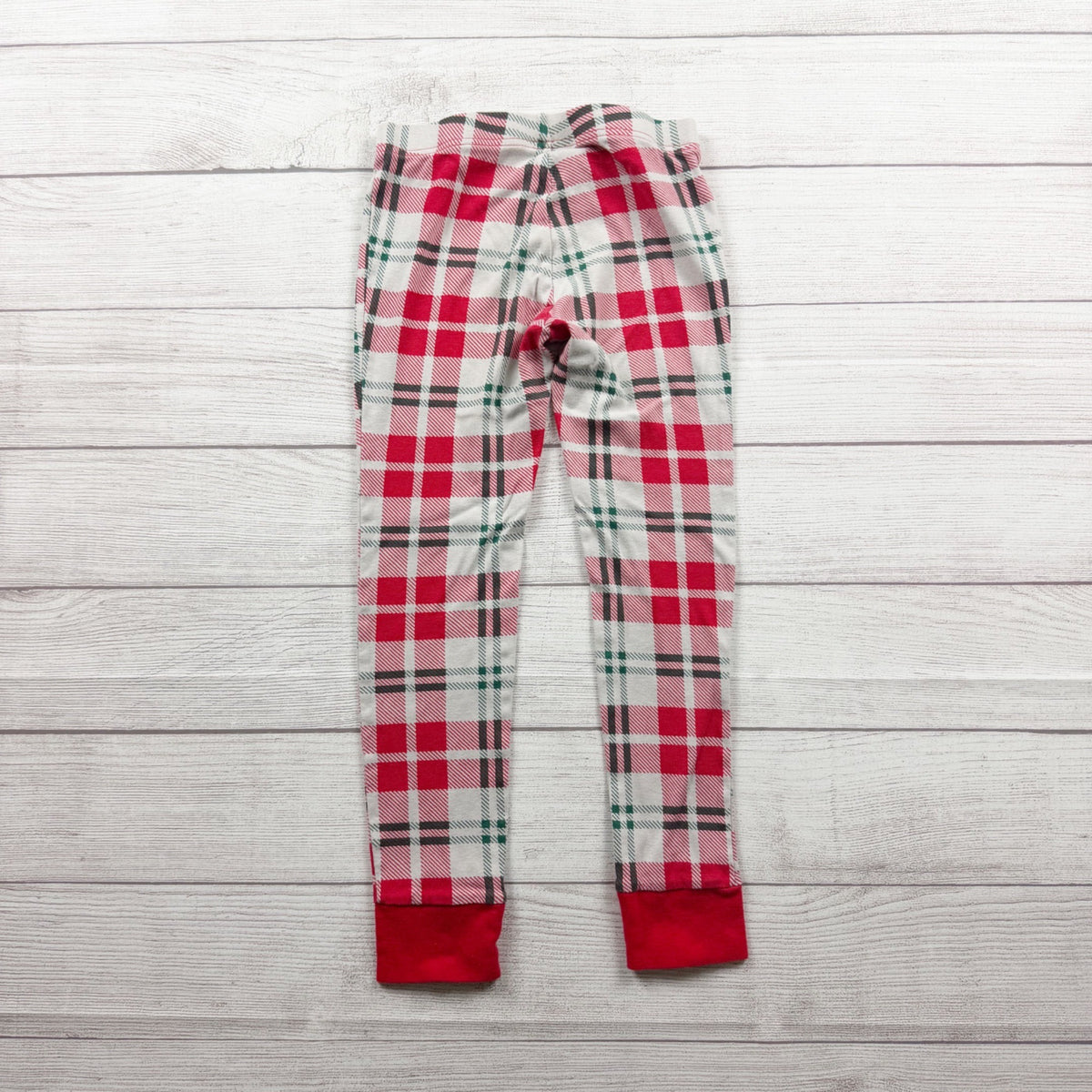 Old Navy Kids Holiday Era Pajama Set Black Red Long Sleeve Shirt Plaid Pants M 8