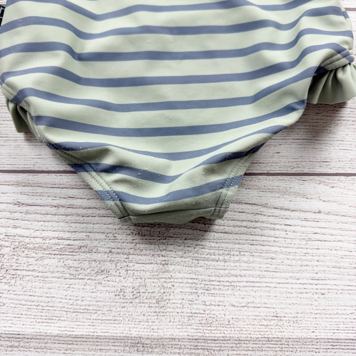 Modern Moments by Gerber Toddler Girl Rash Guard Swimsuit Stripe One Piece 2T