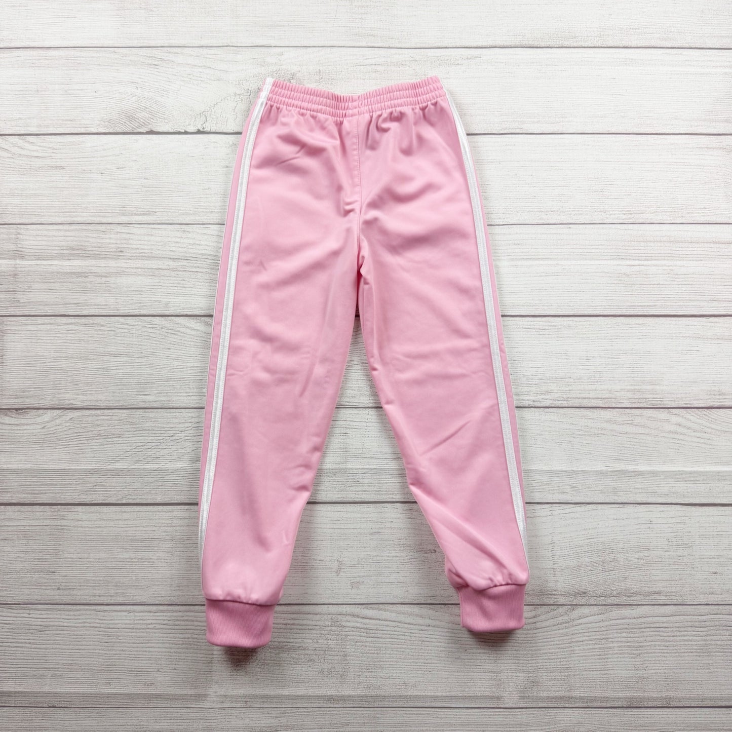 Adidas Girls Pink Track Pants Elastic Waist Lightweight Activewear Casual 6