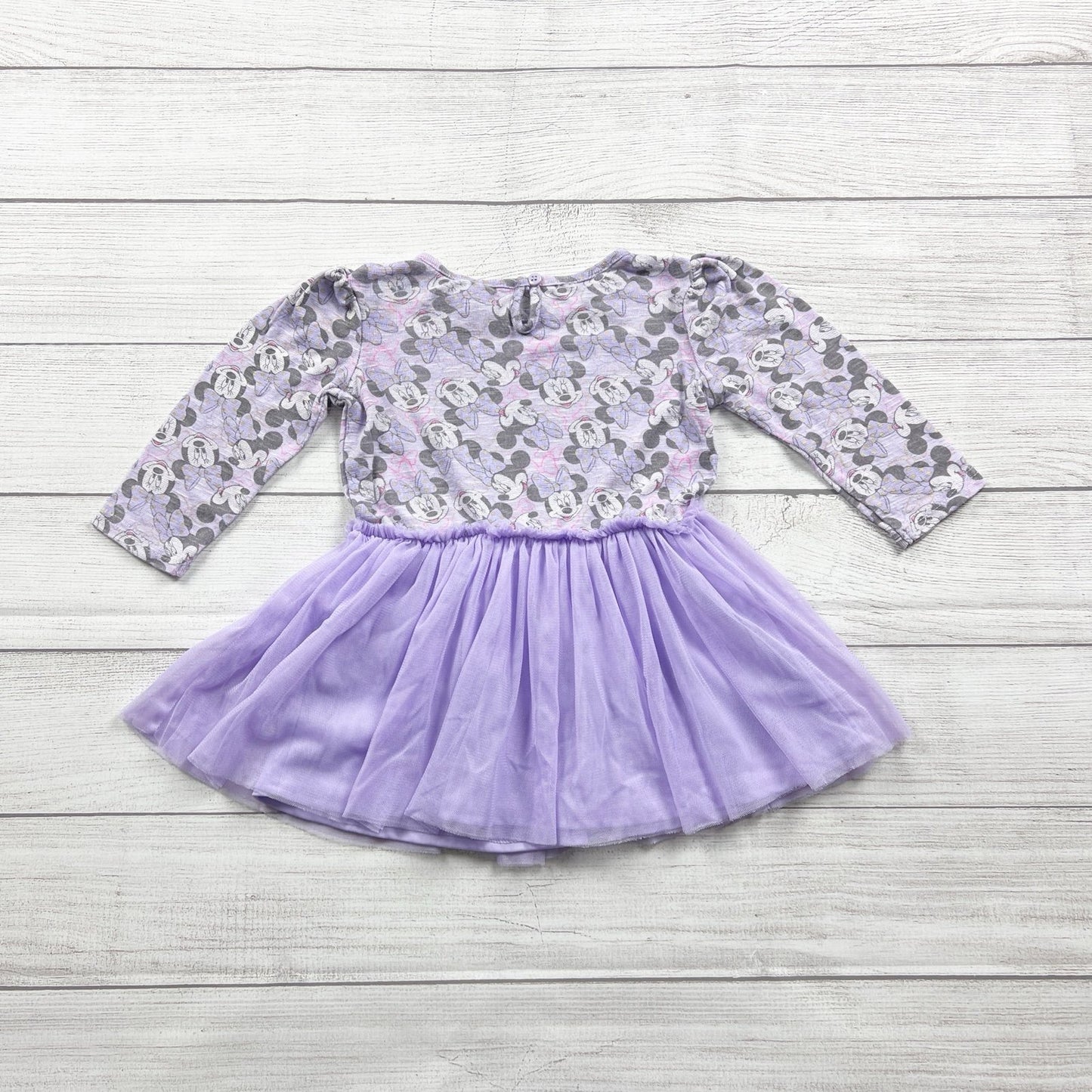 Disney Minnie Mouse Toddler Girl Dress Tulle Skirt Long Sleeve Twirl 3T