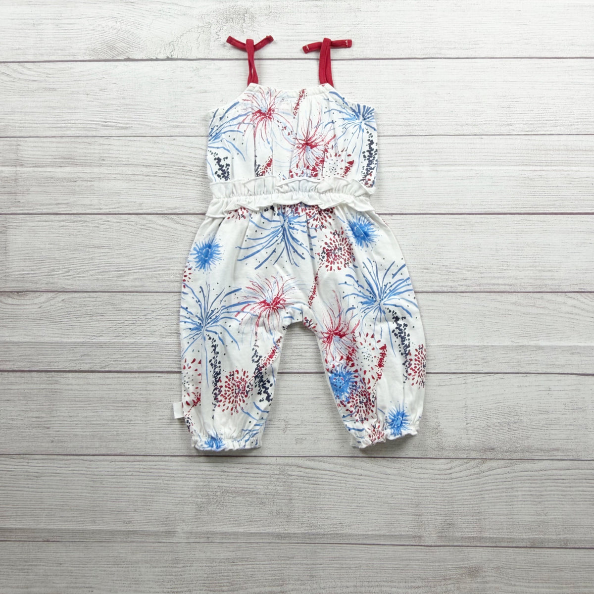 Burts Bees Baby Girls Fireworks Print Organic Cotton Romper 3–6 Months