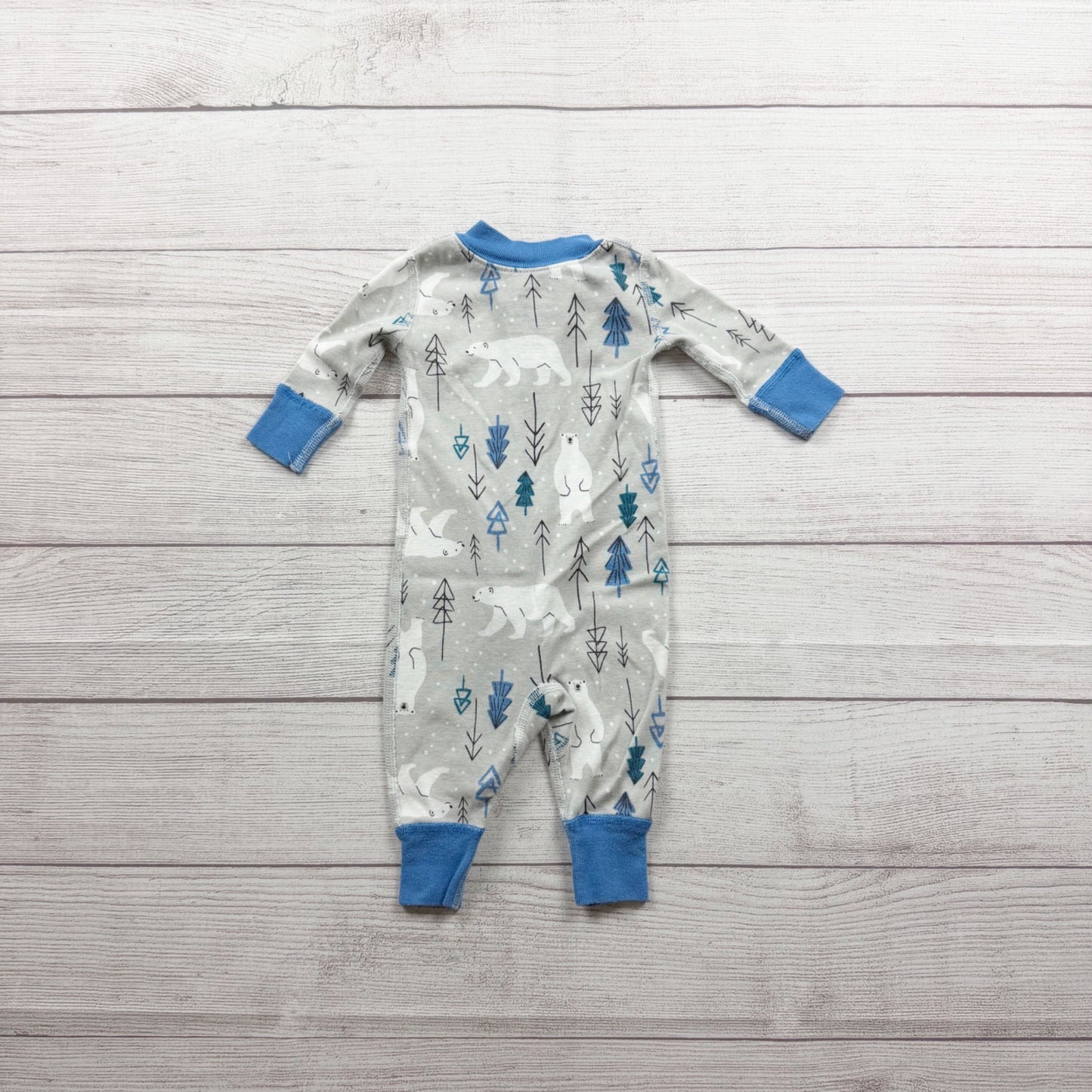Moon And Back By Hanna Andersson Baby Sleeper Polar Bear Print 0-3 Months