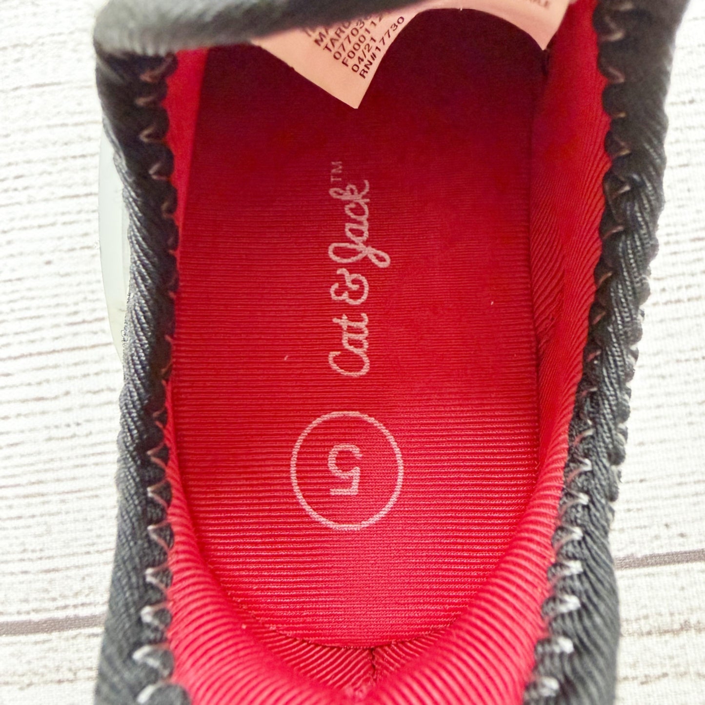 Cat & Jack Toddler Lightweight Athletic Shoes Black Red Slip On 5