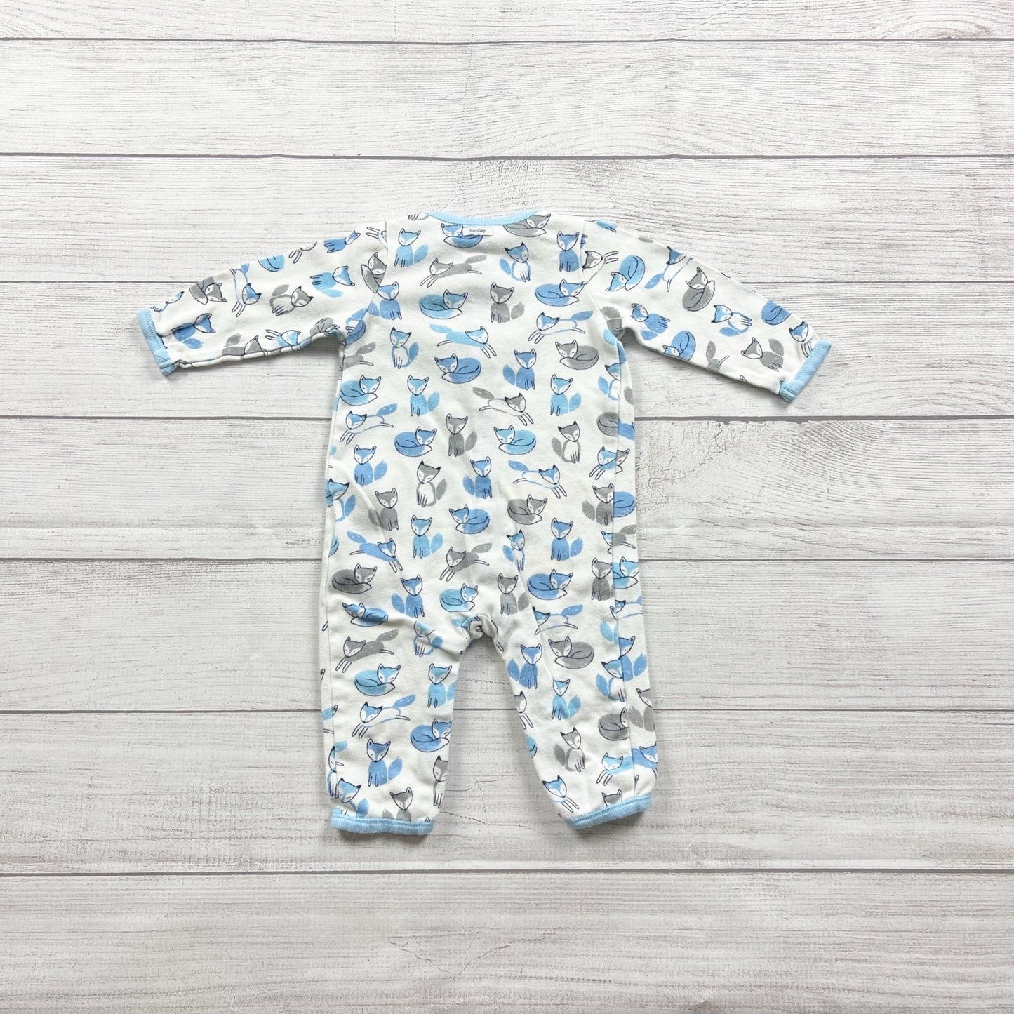 Baby Gap Infant Sleep Play One Piece Fox Print Snap 3-6 Months