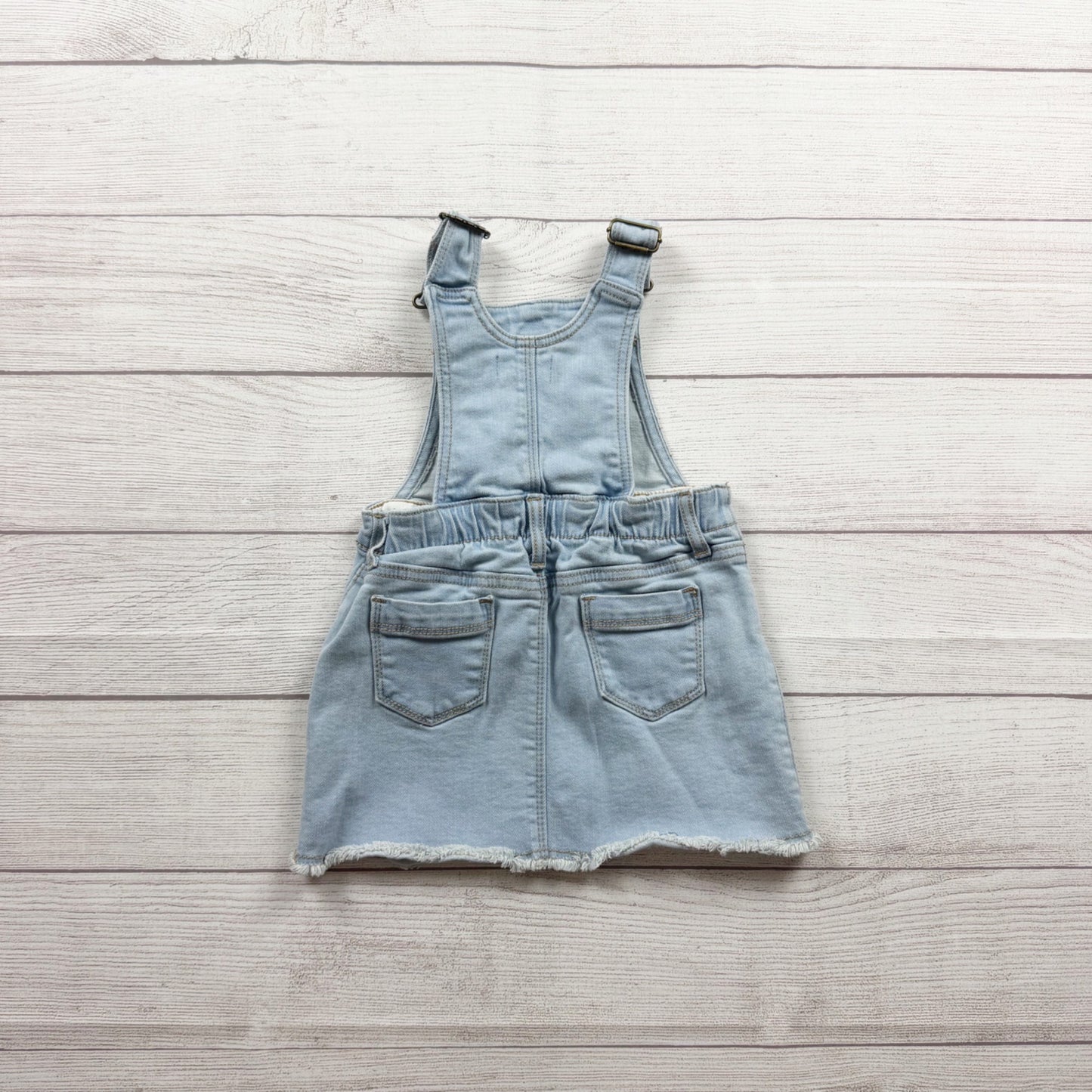 Old Navy Light Wash Denim Overall Skirt Skirtalls Toddler Girls 2T