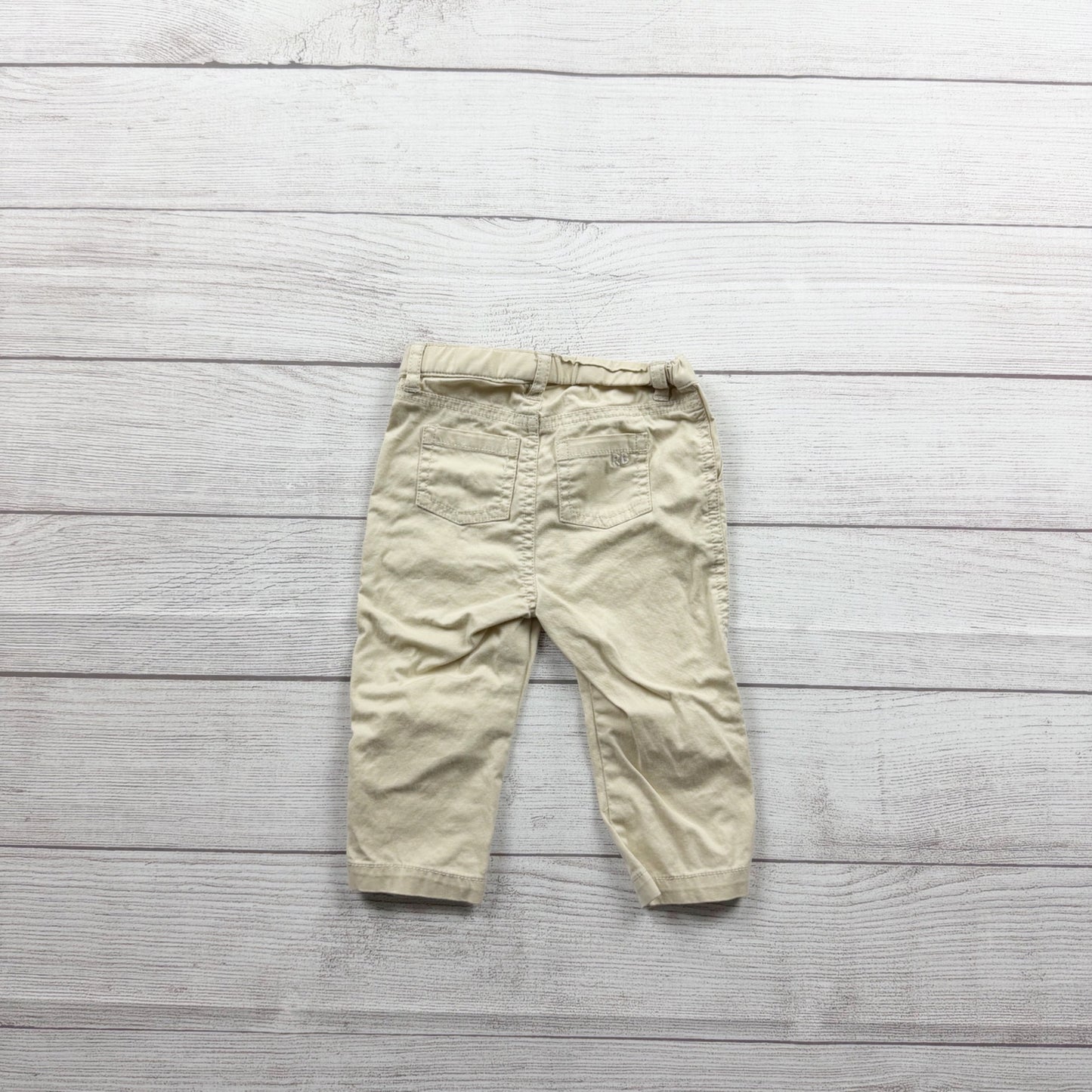Rugged Butts Baby Boy Khaki Pants Stretch Chino Casual Dress Pants 6-12 Months