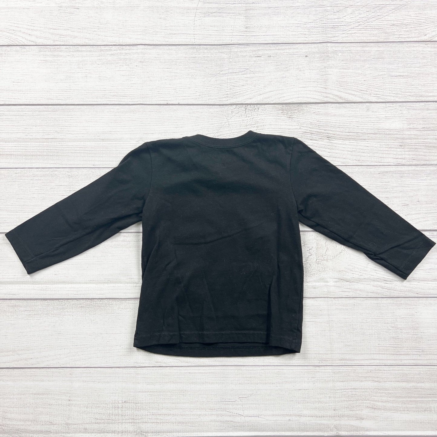 Garanimals Boys Black "Epic Genius" Long Sleeve Shirt Graphic Planets 3T