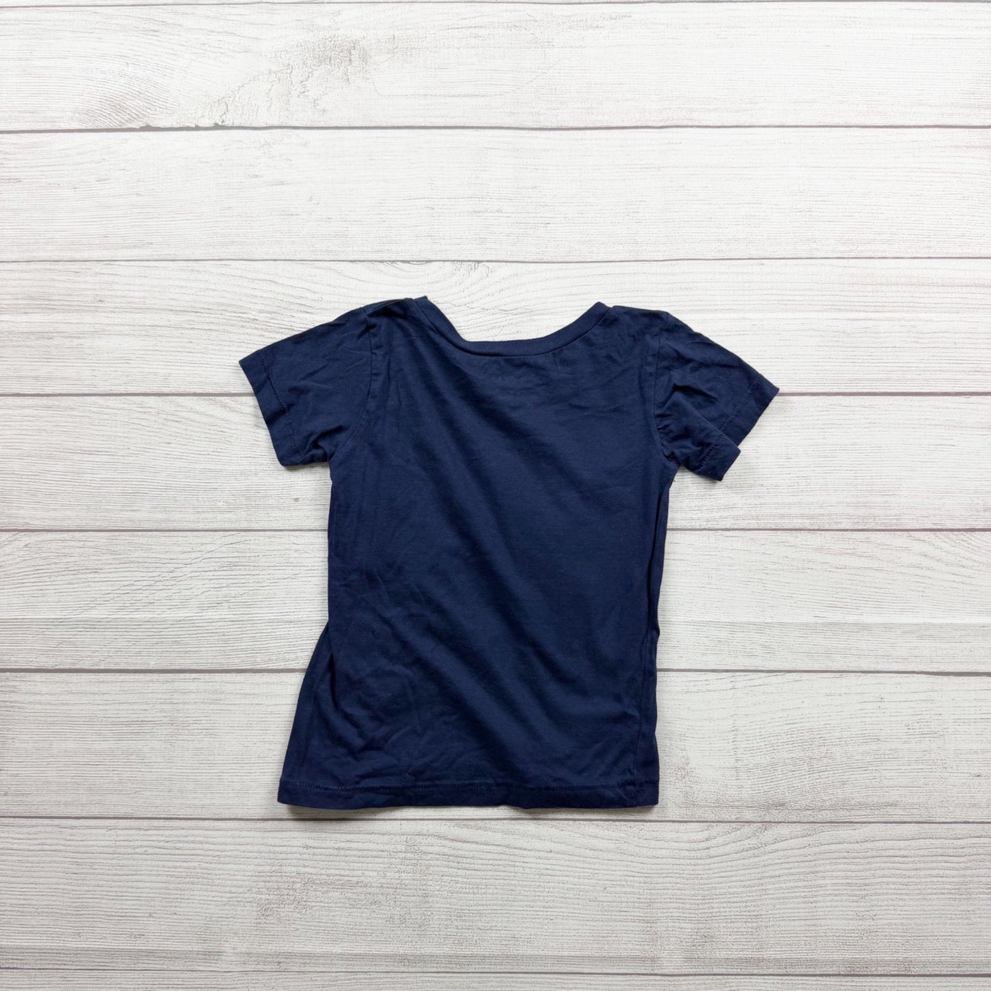 Tiny Turnip Toddler T-Shirt Notre Dame Graphic Love Design Navy Cotton Tee 4T