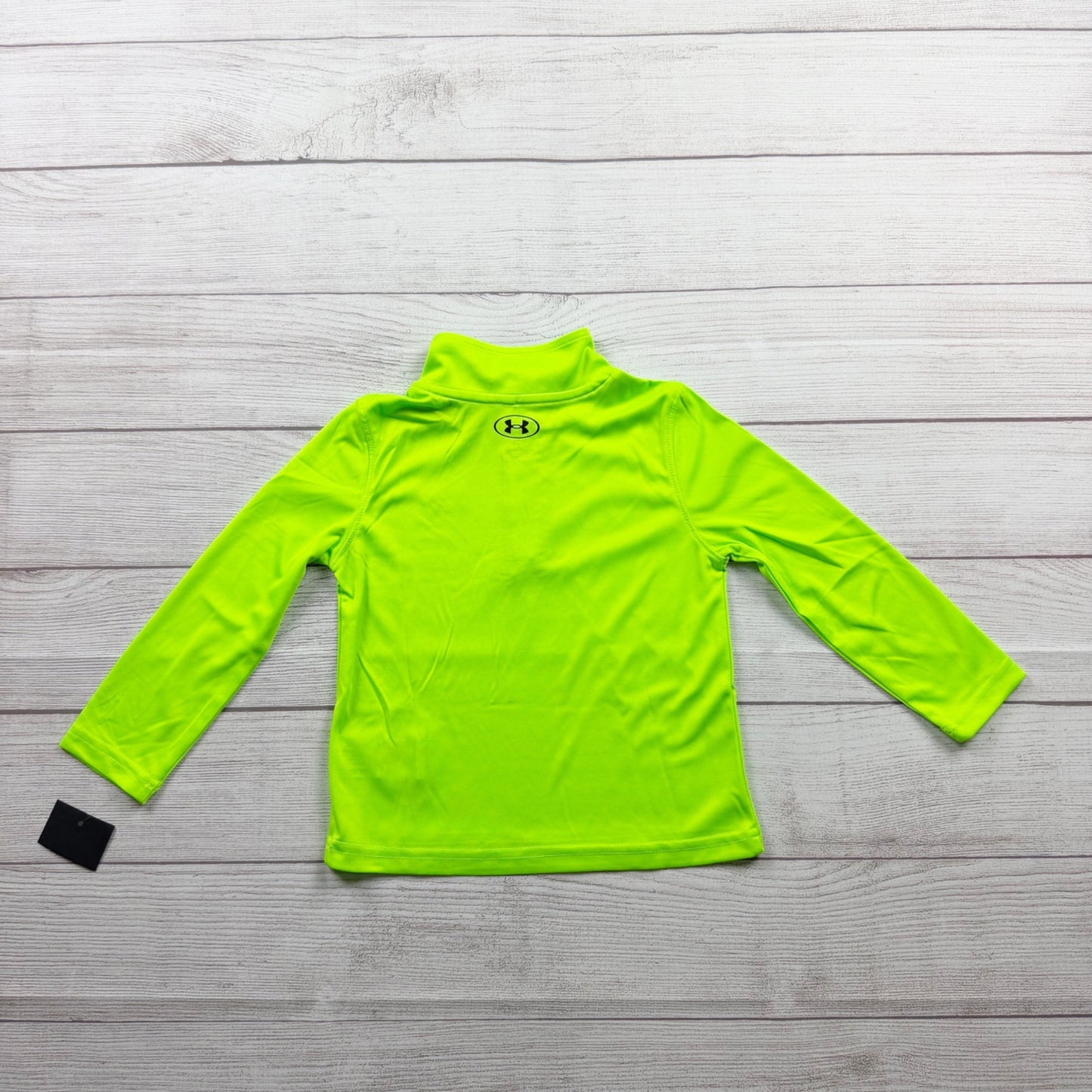 Under Armour Boys Neon Green Long Sleeve 1/4 Zip Pullover Shirt NWT 2T