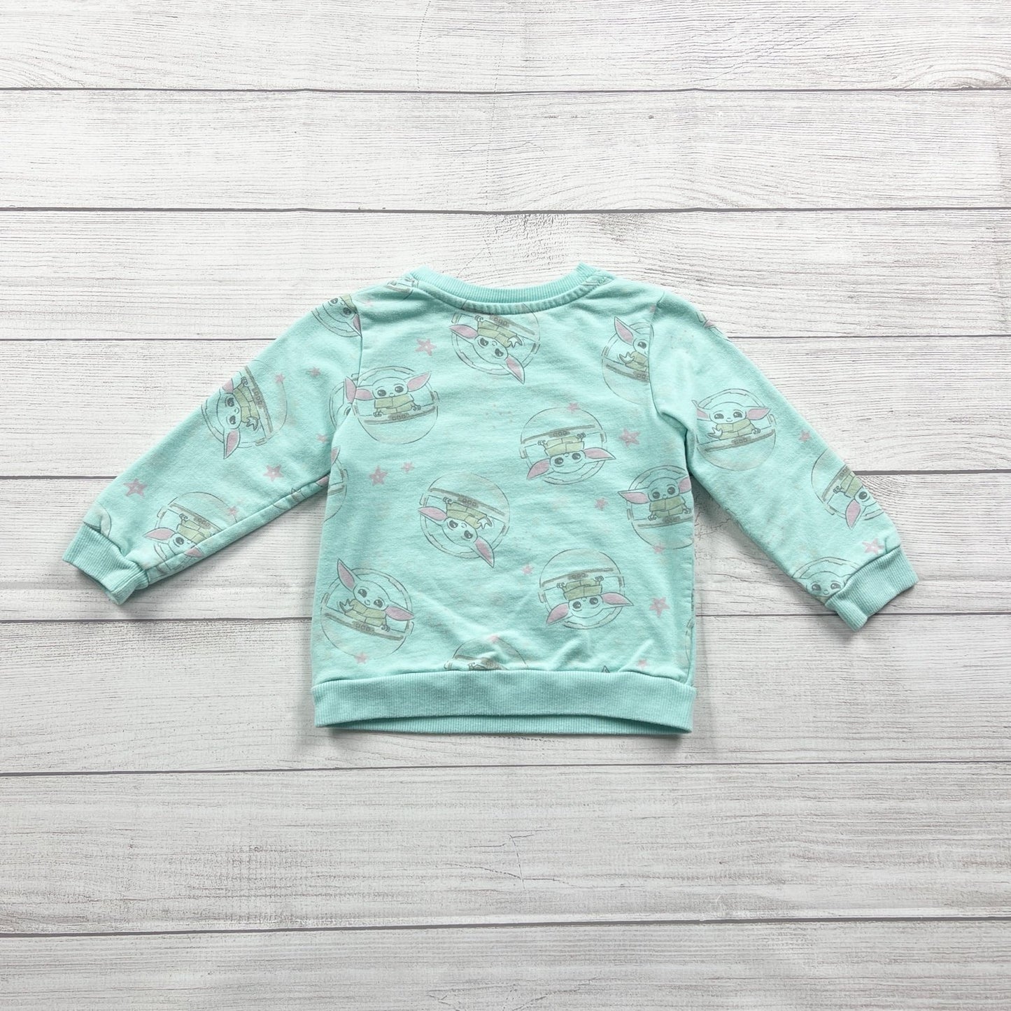 Star Wars The Mandalorian Grogu “Baby Yoda” Sweatshirt Crewneck Pullover 3T