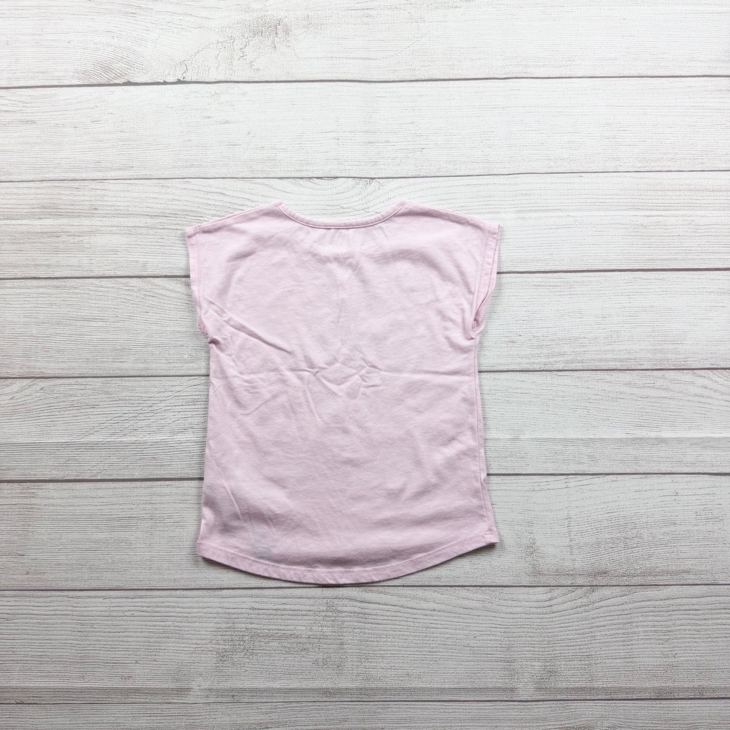 Adidas Girls Light Pink Floral Logo Short Sleeve Tee Shirt 3T