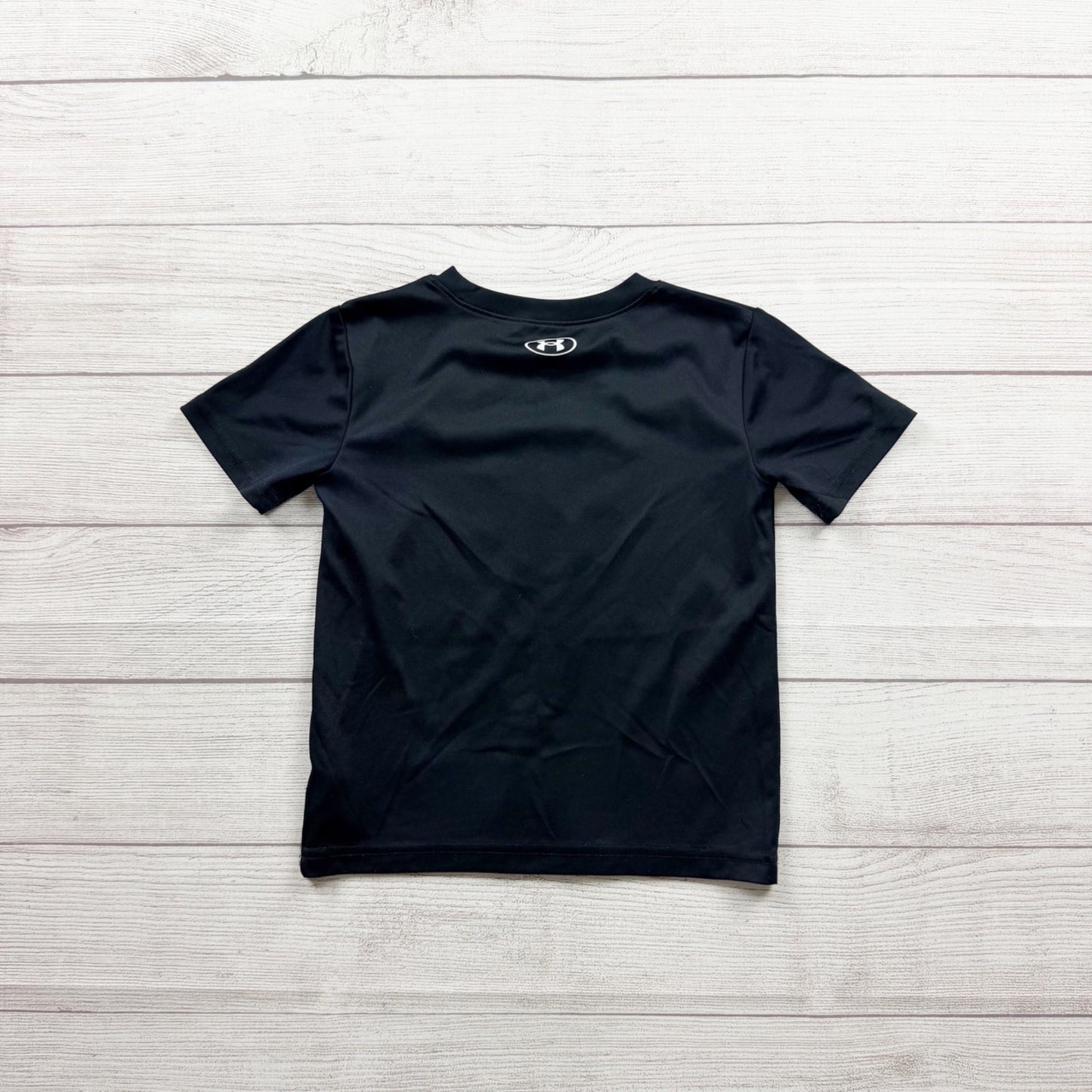 Under Armour Youth Boys Black Logo Graphic Short Sleeve T-Shirt Size 5