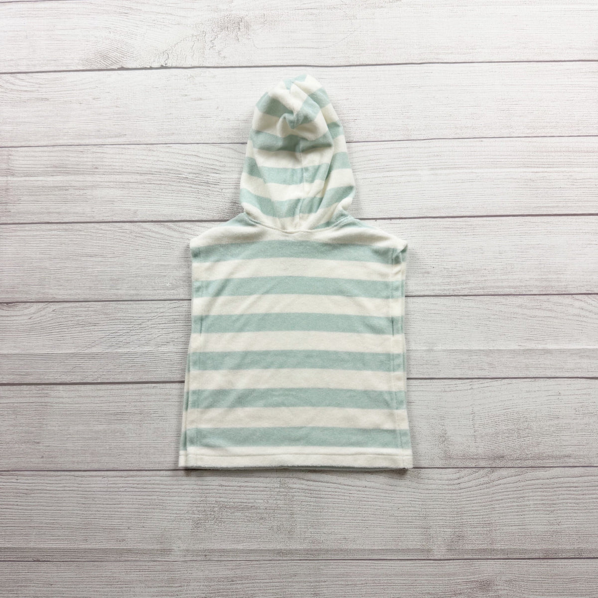 Little Co. Baby Stripe Hooded Sleeveless Shirt Swim Cover Up 3-6 Months