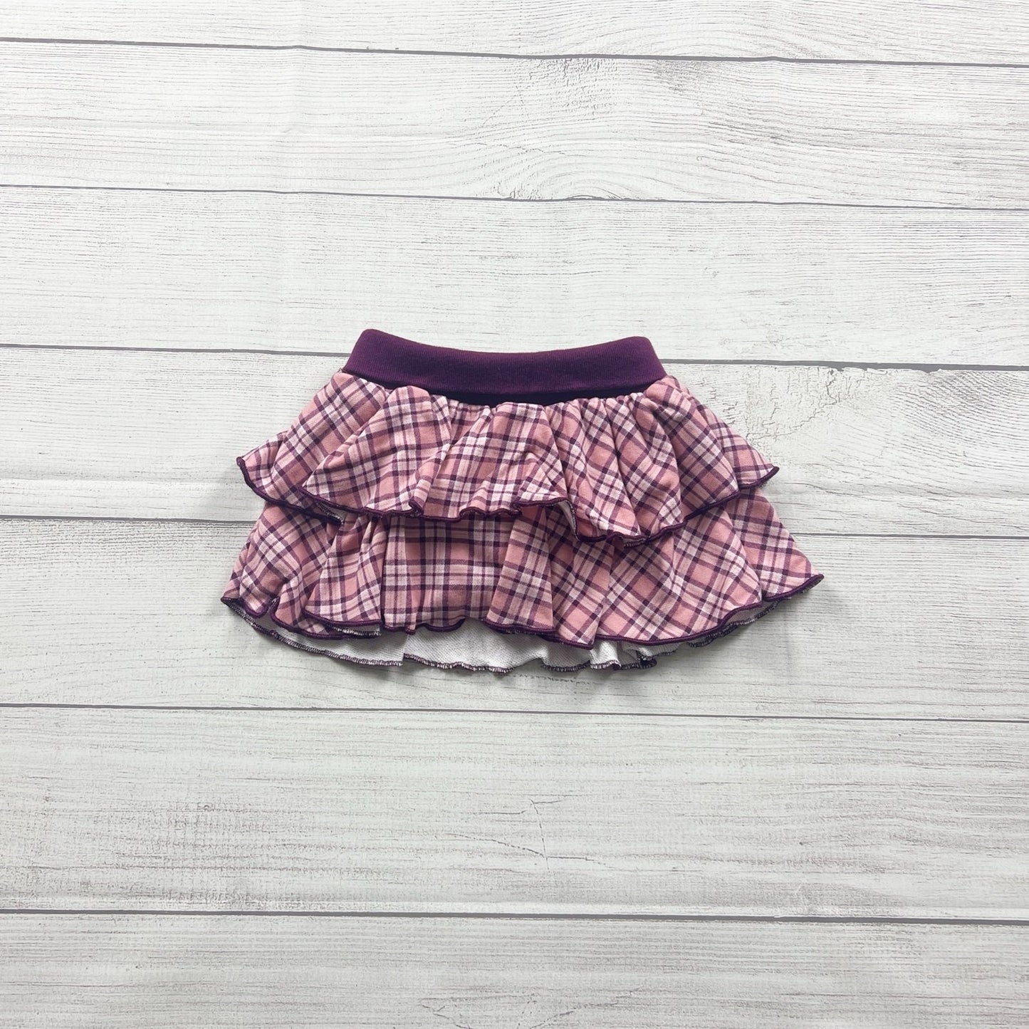 Garanimals Baby Girl Skort Plaid Ruffle Skirt with Built In Shorts 9-12 Months