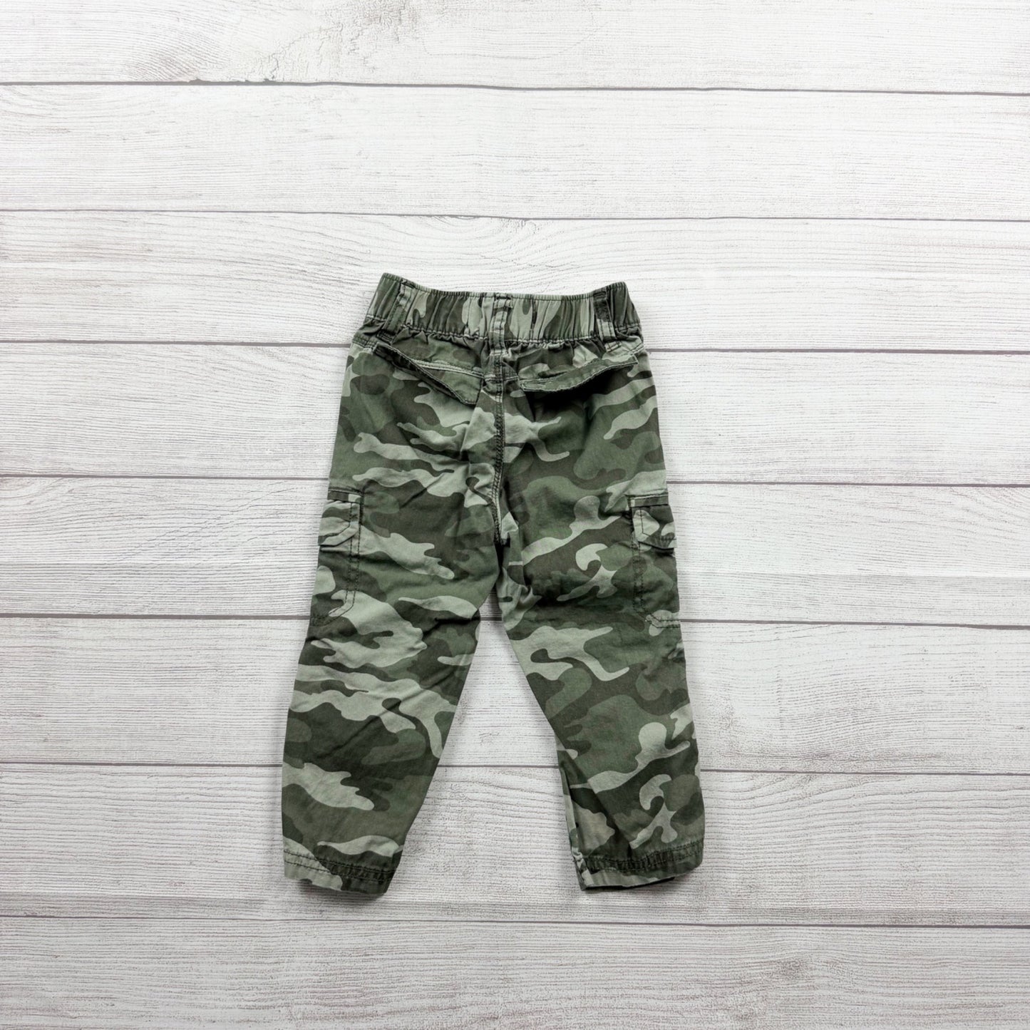Old Navy Toddler Boys Camo Cargo Pants Straight Pull On 18-24 Months