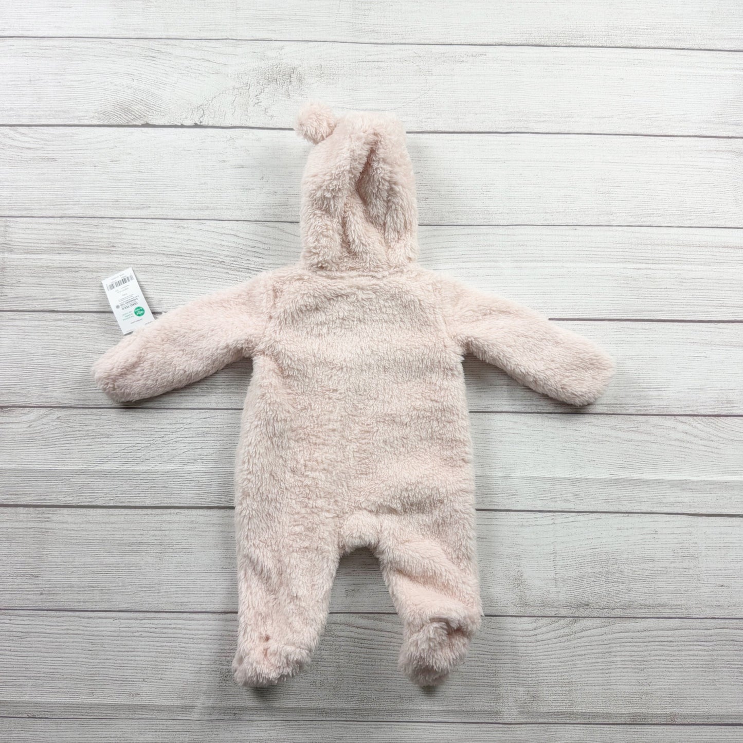 Carter’s Baby Girl Pink Fuzzy Hooded Bunting Suit Sherpa Pram NWT Newborn
