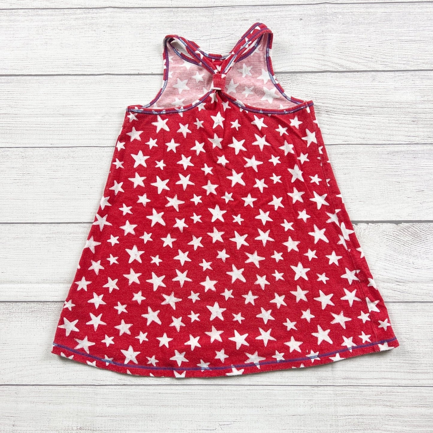 Cat & Jack Red Tank Dress Star Print Girls Sleeveless XS 4-5