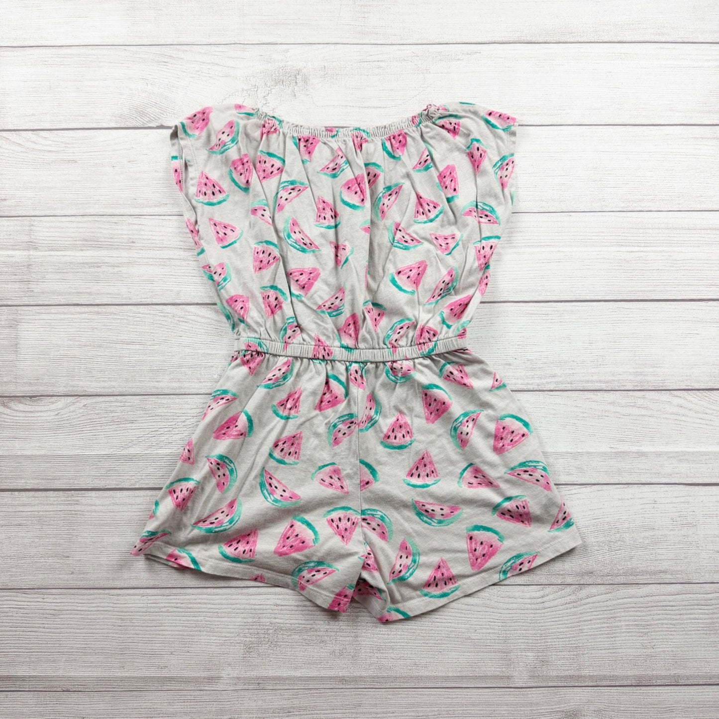 Old Navy Girls Romper Watermelon Print Off Shoulder One Piece Outfit XL 14-16