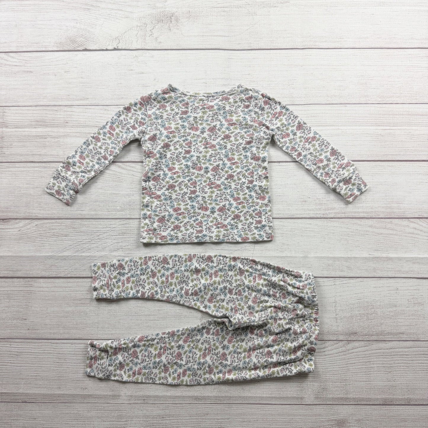 Carter's Floral Print Long Sleeve Pajama Set Toddler Lightweight Cotton Blend 2T