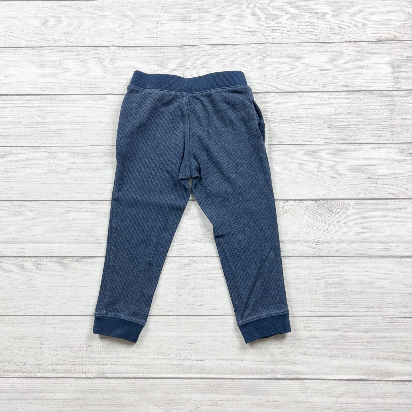 Janie And Jack Toddler Boys Blue Textured Jogger Pants 4