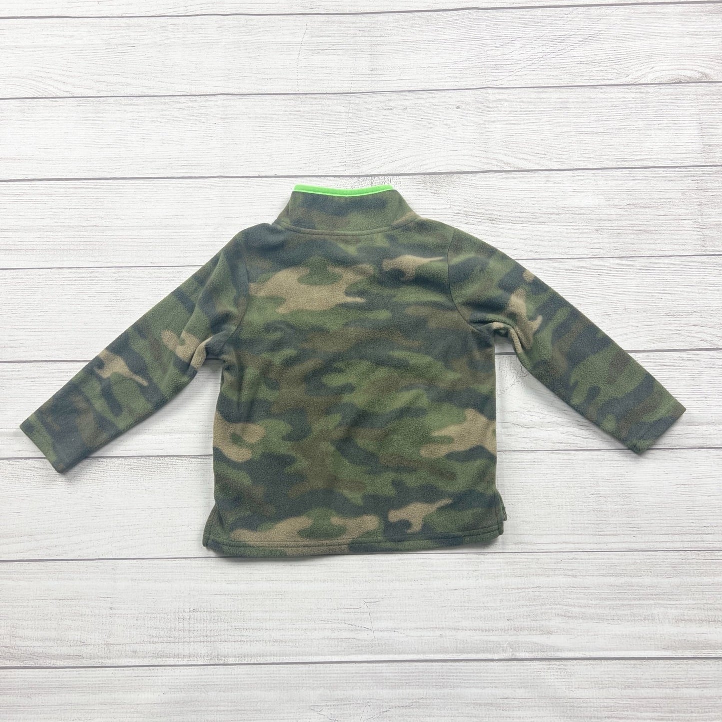 Carter’s Fleece Pullover Toddler Boys Camo Quarter Zip Jacket Sweatshirt 3T