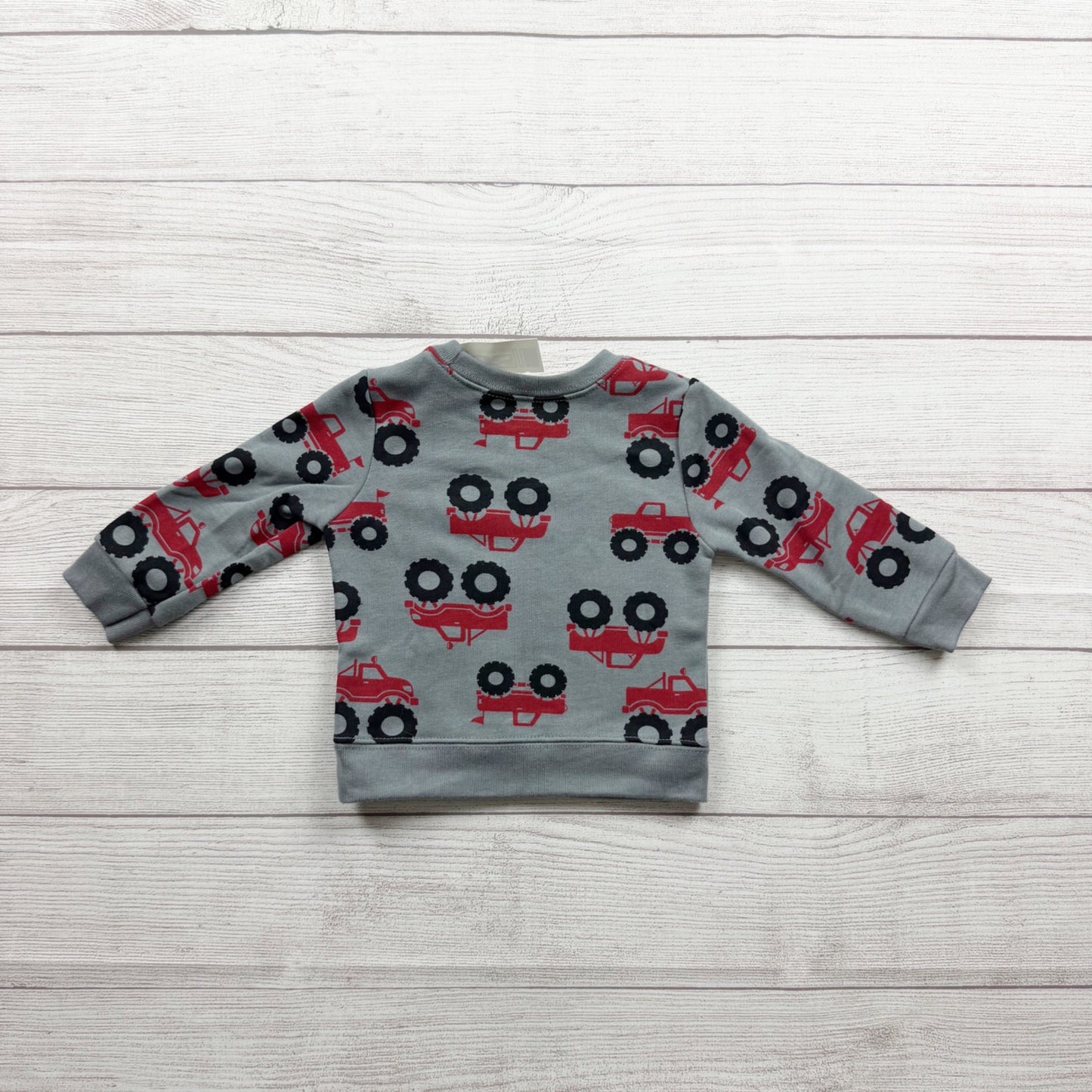 Garanimals Baby Boys Long Sleeve Crewneck Monster Truck Print NWT 9-12 Months