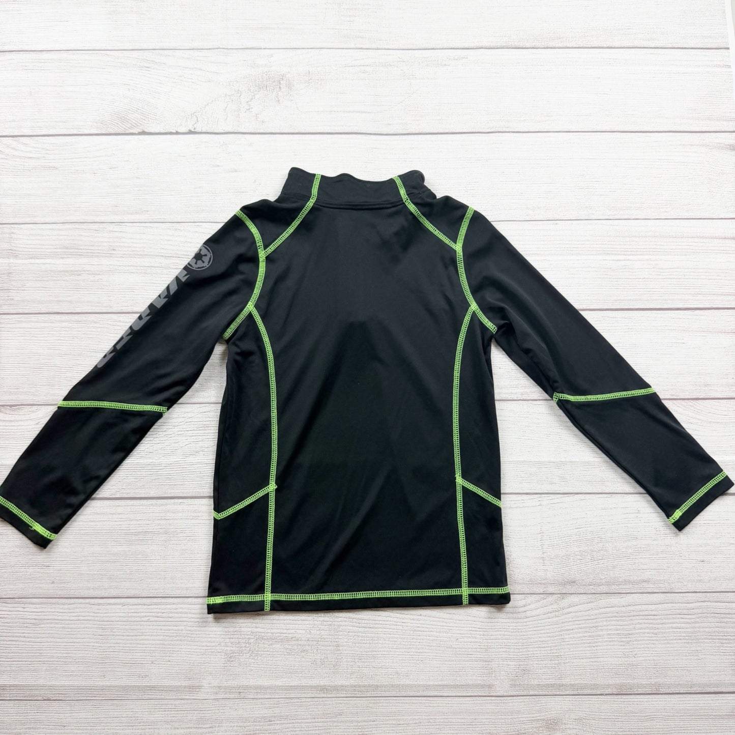 Star Wars Darth Vader Boys Green Stitch Long Sleeve Quarter Zip XL 7X