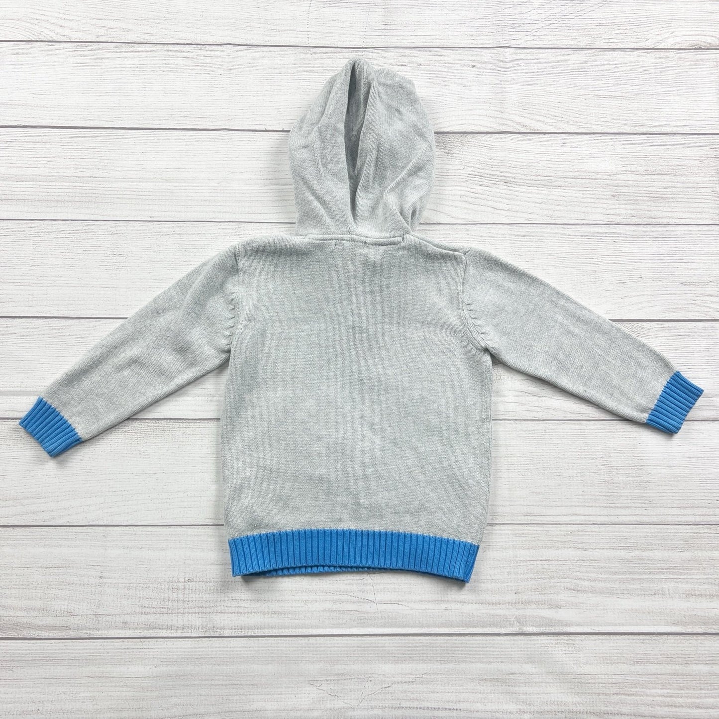 Blue Zoo Toddler Boys Hooded Gray Sweater Big Truck Graphic 2-3