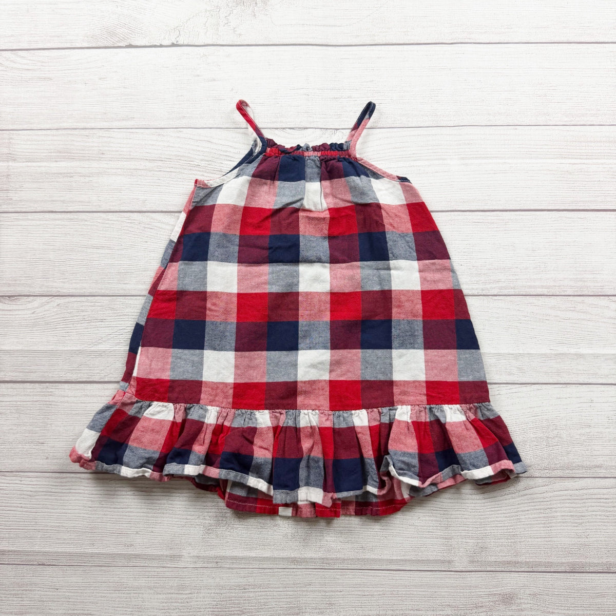 Old Navy Toddler Girls Plaid Button Front Sleeveless Dress 3T
