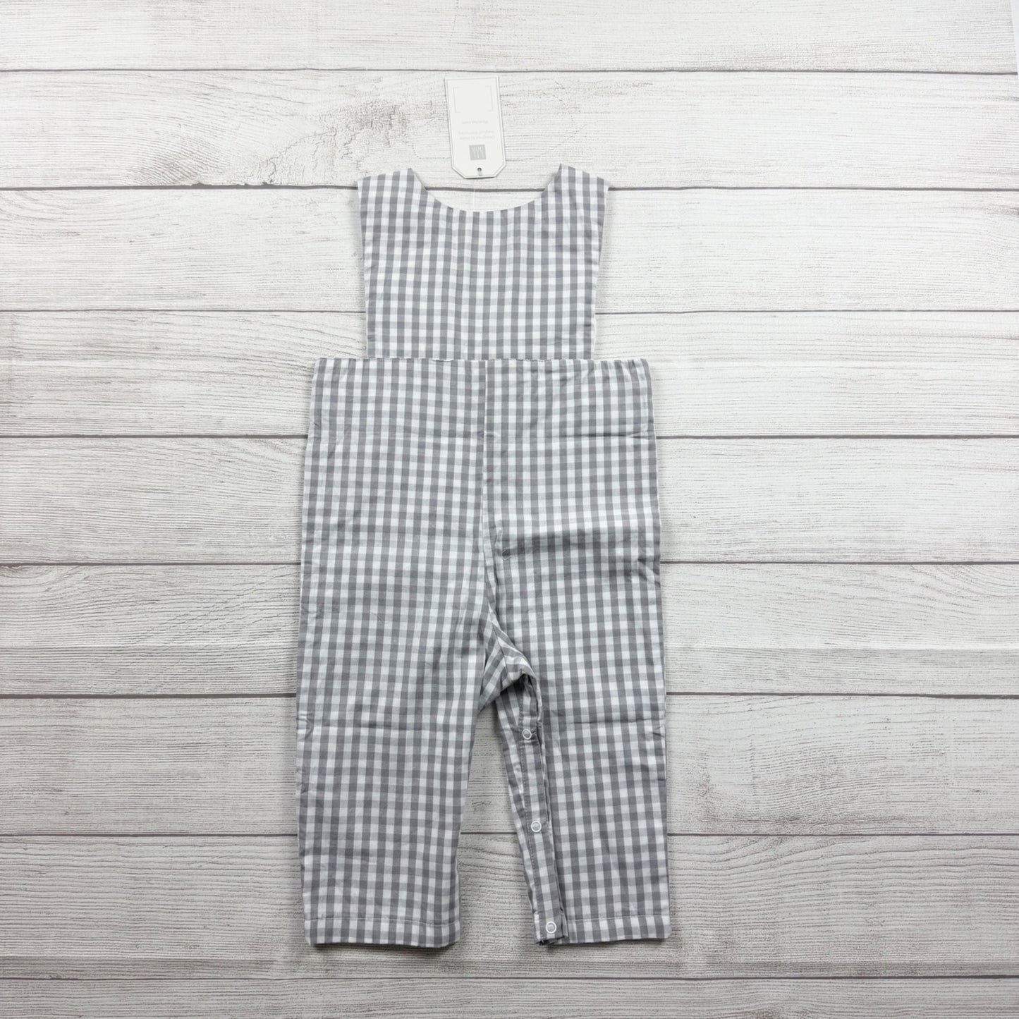 Lil Cactus Baby Boy Smocked Mallard Duck Gingham Jon Jon Romper NWT 18-24 Months