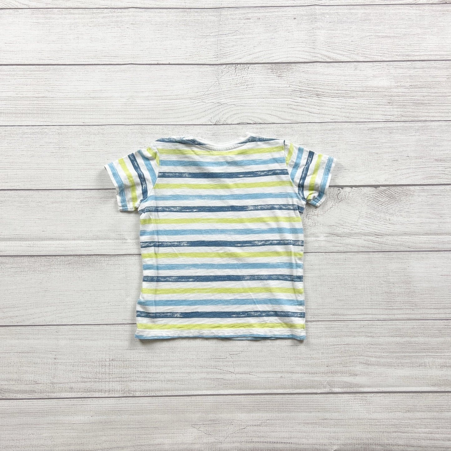 H&M Boys Striped Short Sleeve Tee Multicolor Cotton Lightweight 18-24 Months