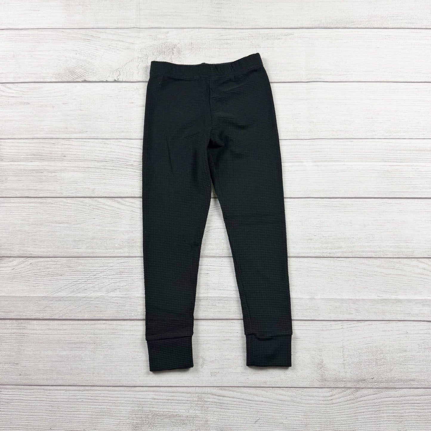 Cuddl Duds Texture Grid Black Thermal Long Sleeve Top Bottom NWT XS 4-5