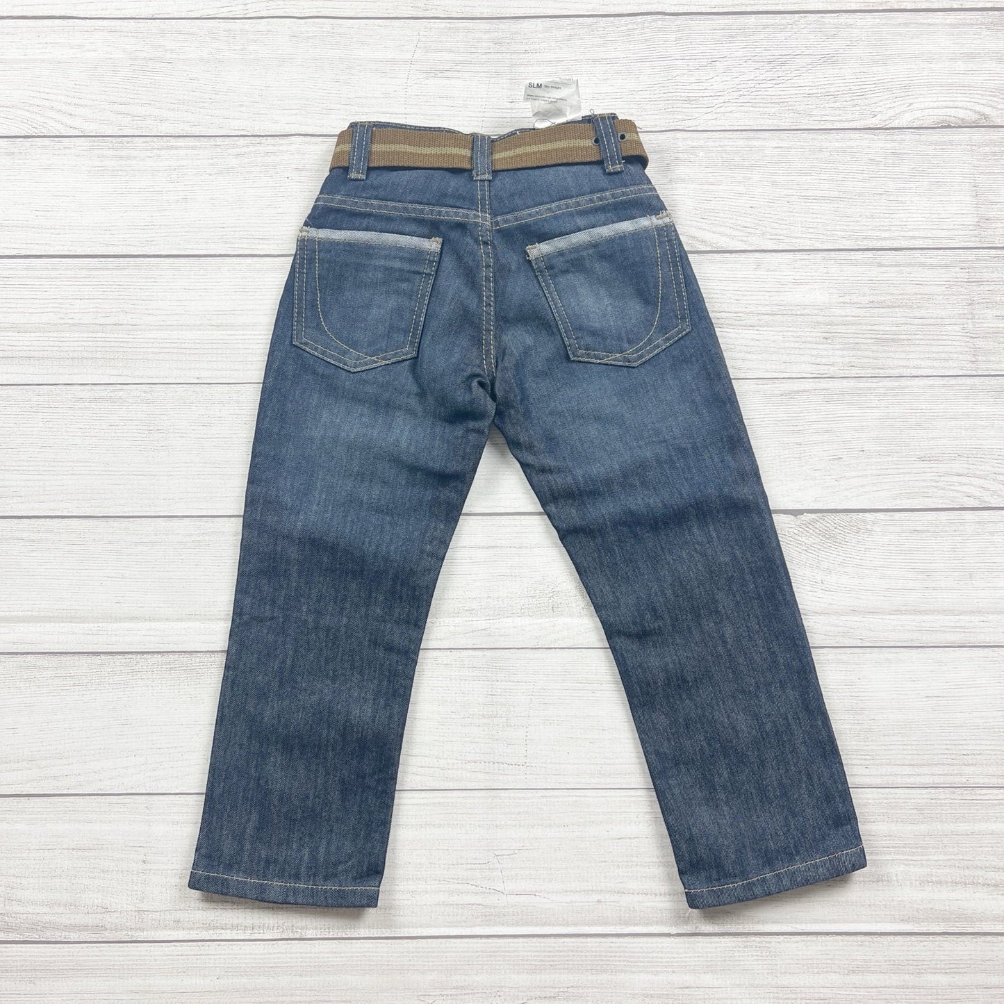 Paperdenim&Cloth Boys Denim Jeans Belt Blue Adjustable Waist NWT 4