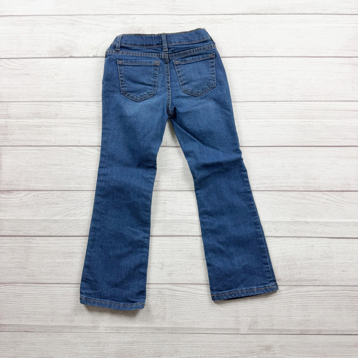 Children's Place Bootcut Blue Denim Jeans Girls Adjustable Waist 6