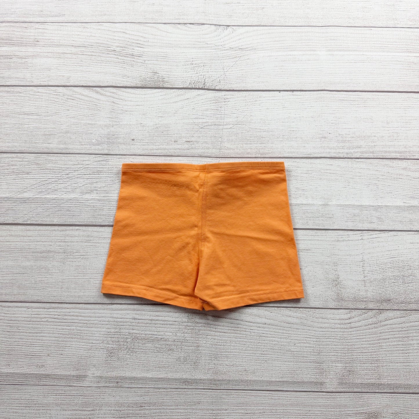 Primary Girls Shorts Orange Bike Shorts Cotton Spandex Stretch Pull On 6-7
