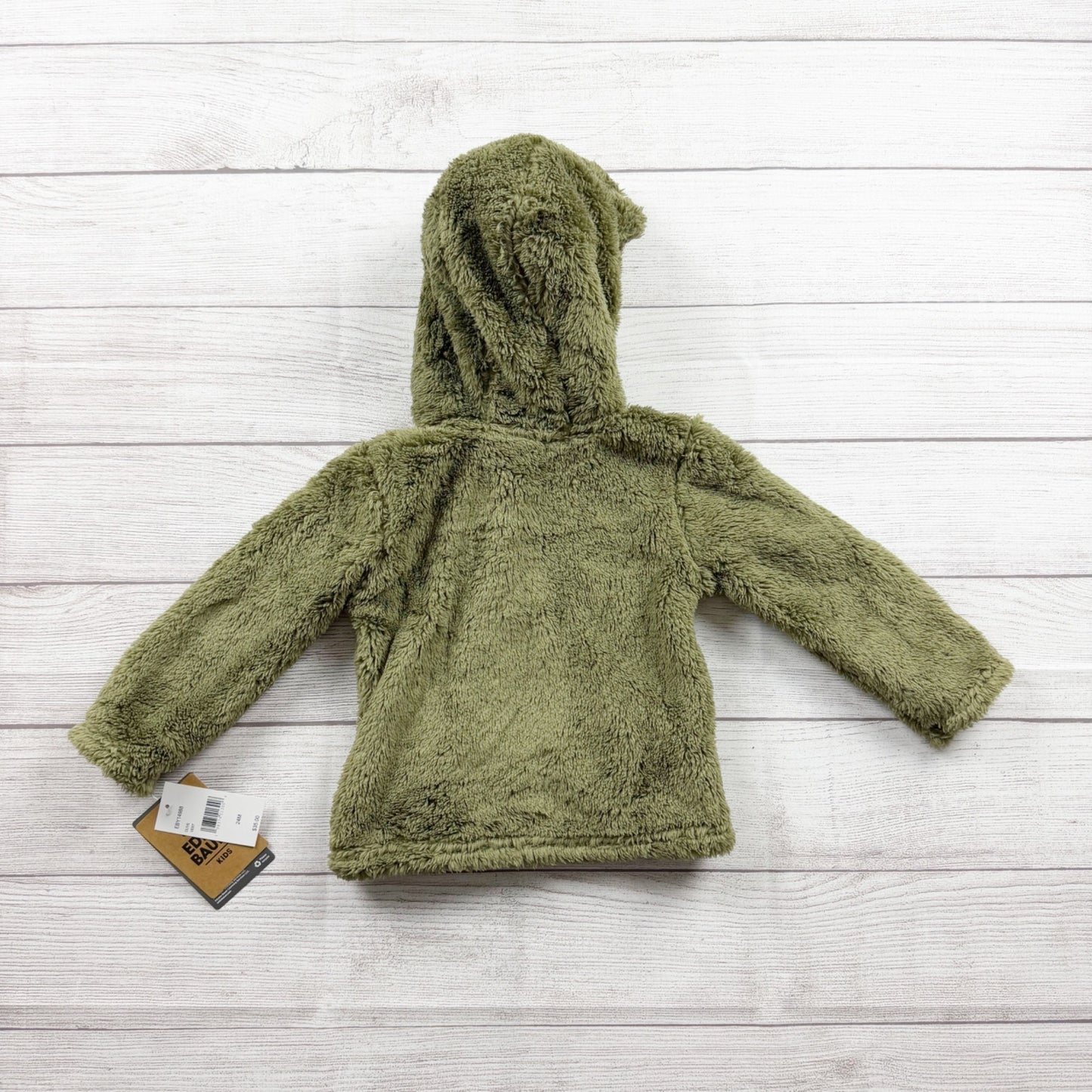 Eddie Bauer Sherpa Fleece Hooded Jacket Full Zip Plush Coat NWT 24 Months