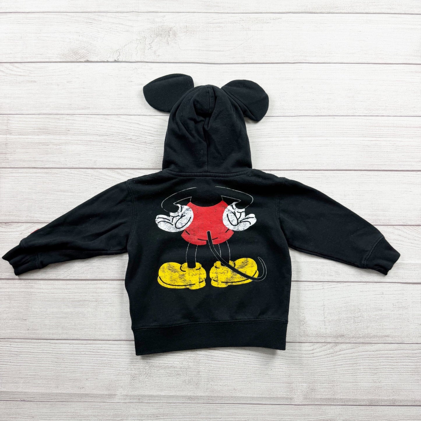 Disney Parks Mickey Mouse Hoodie Kids Pullover Sweatshirt Ears Hood Graphic 4