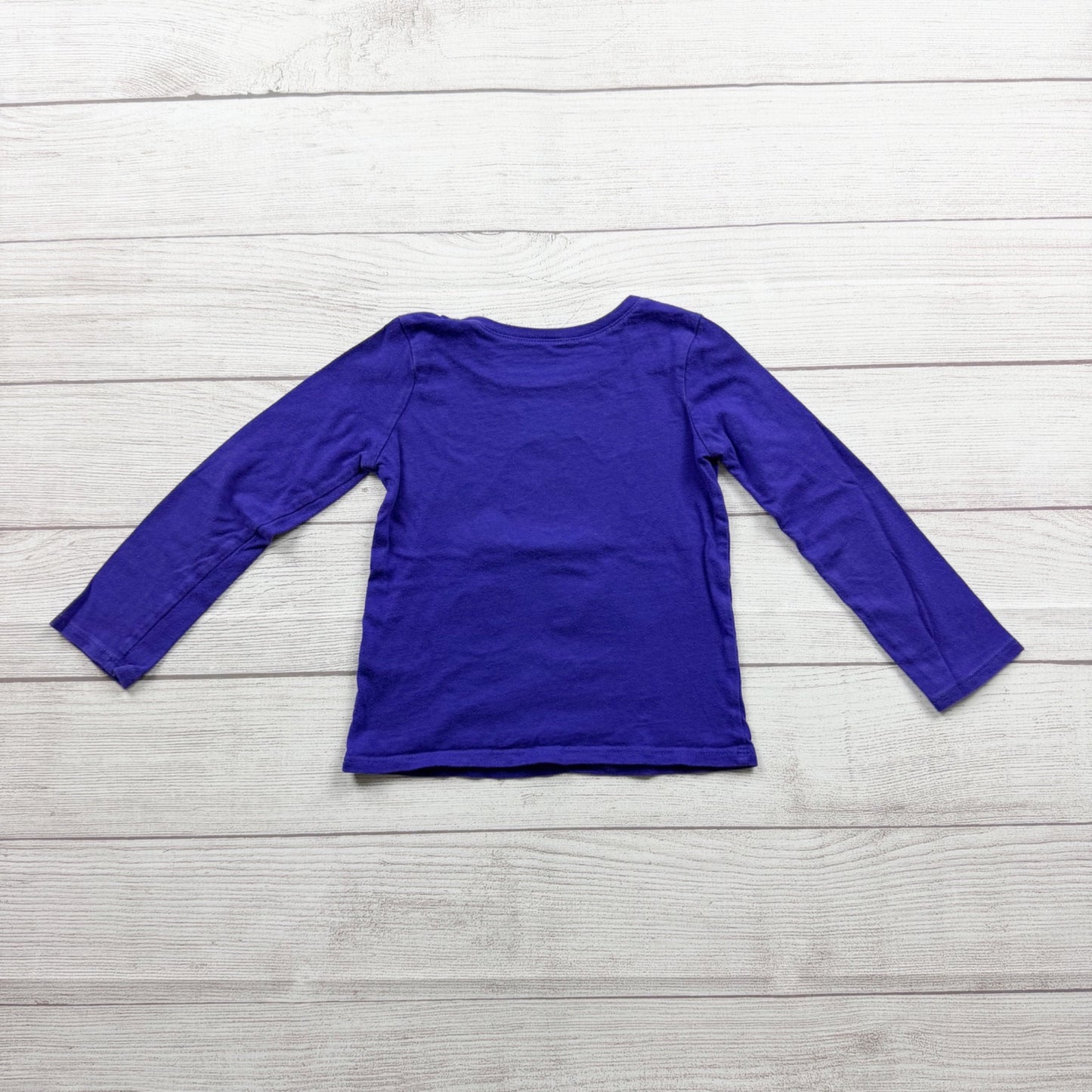 Children’s Place Girls Long Sleeve Purple Dinosaur Graphic Tee 4T