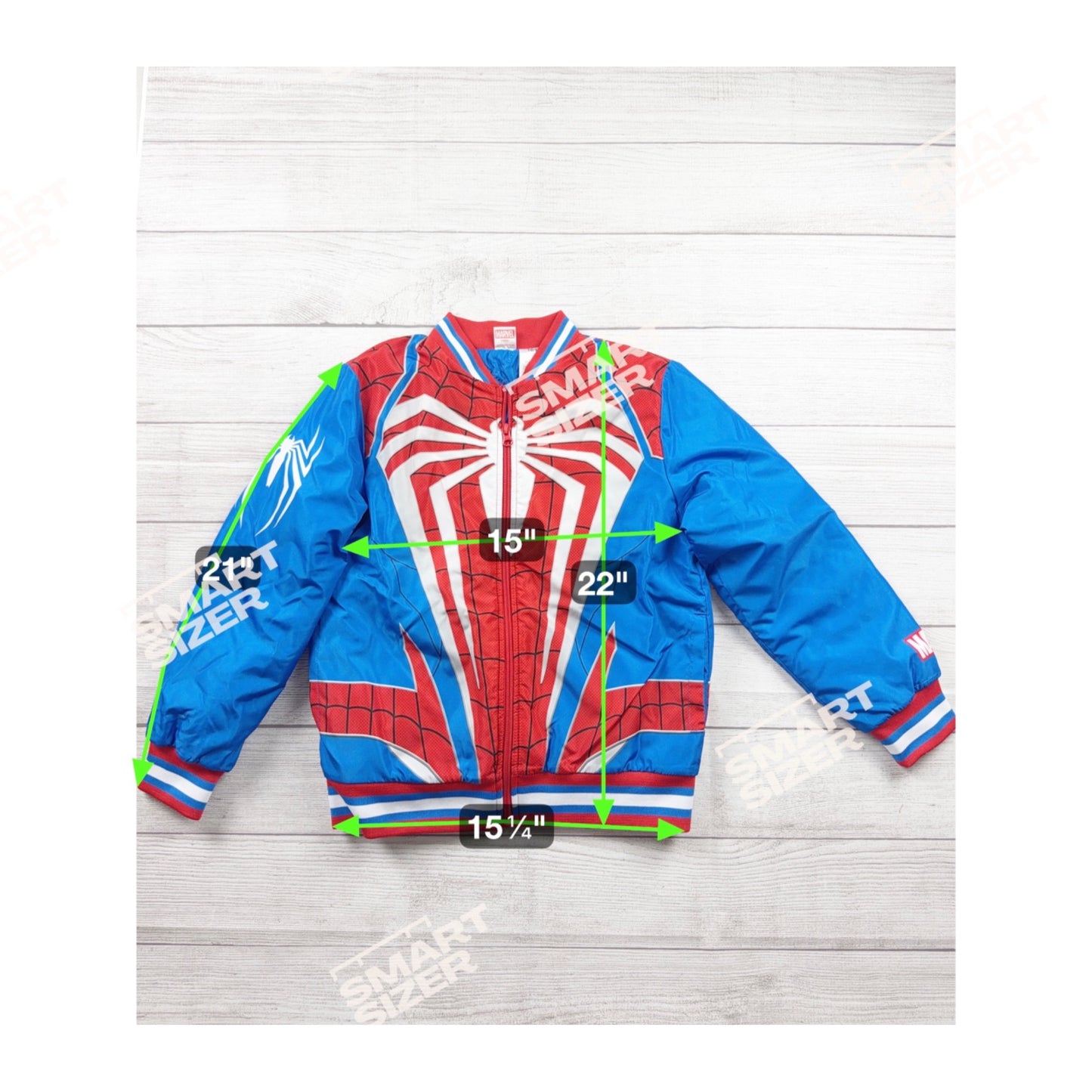 Marvel SpiderMan Puffer Jacket Kids Zip Up Quilted Coat Superhero 10-12