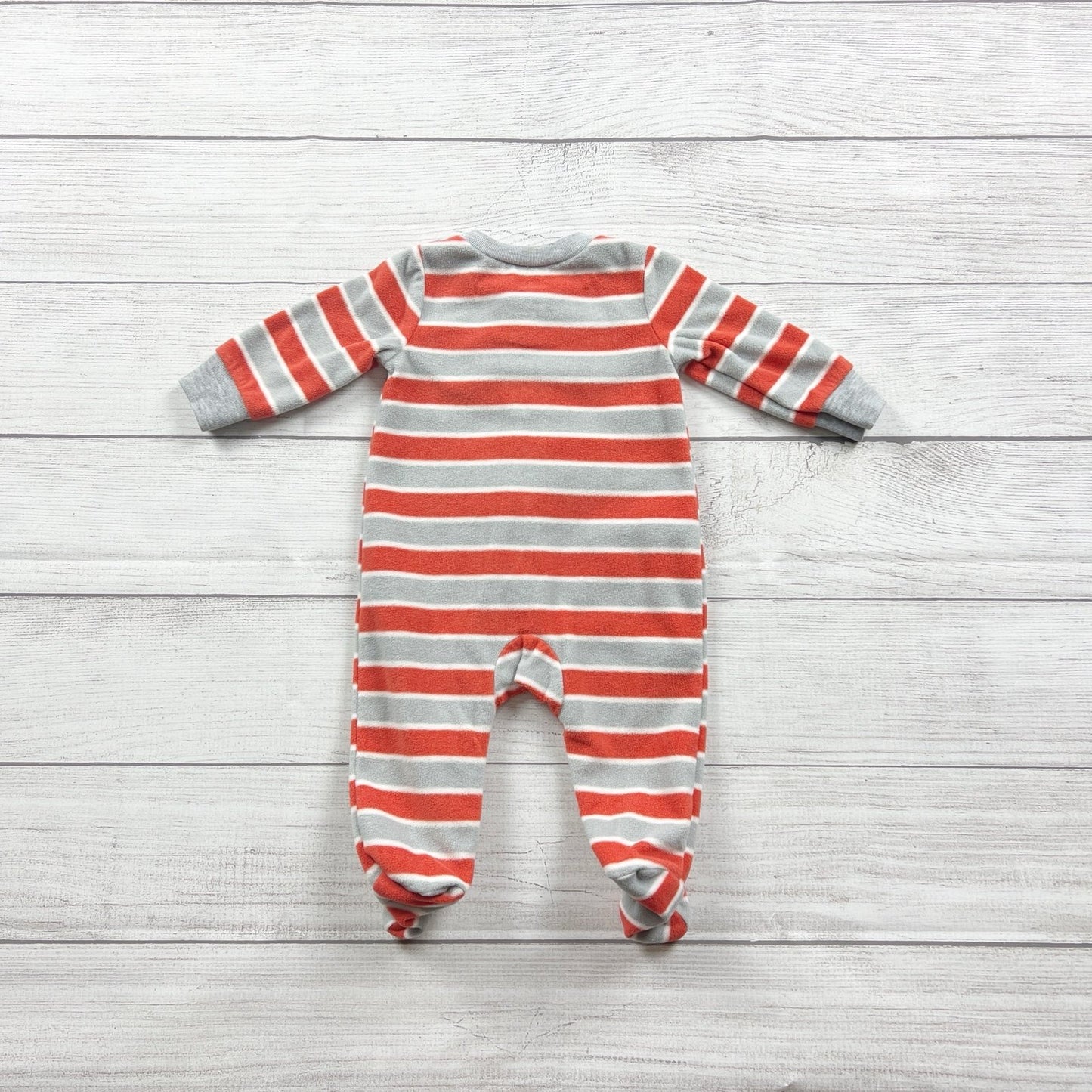 Child Of Mine By Carter's Striped Fleece Sleep Play Little Brother 0-3 Months