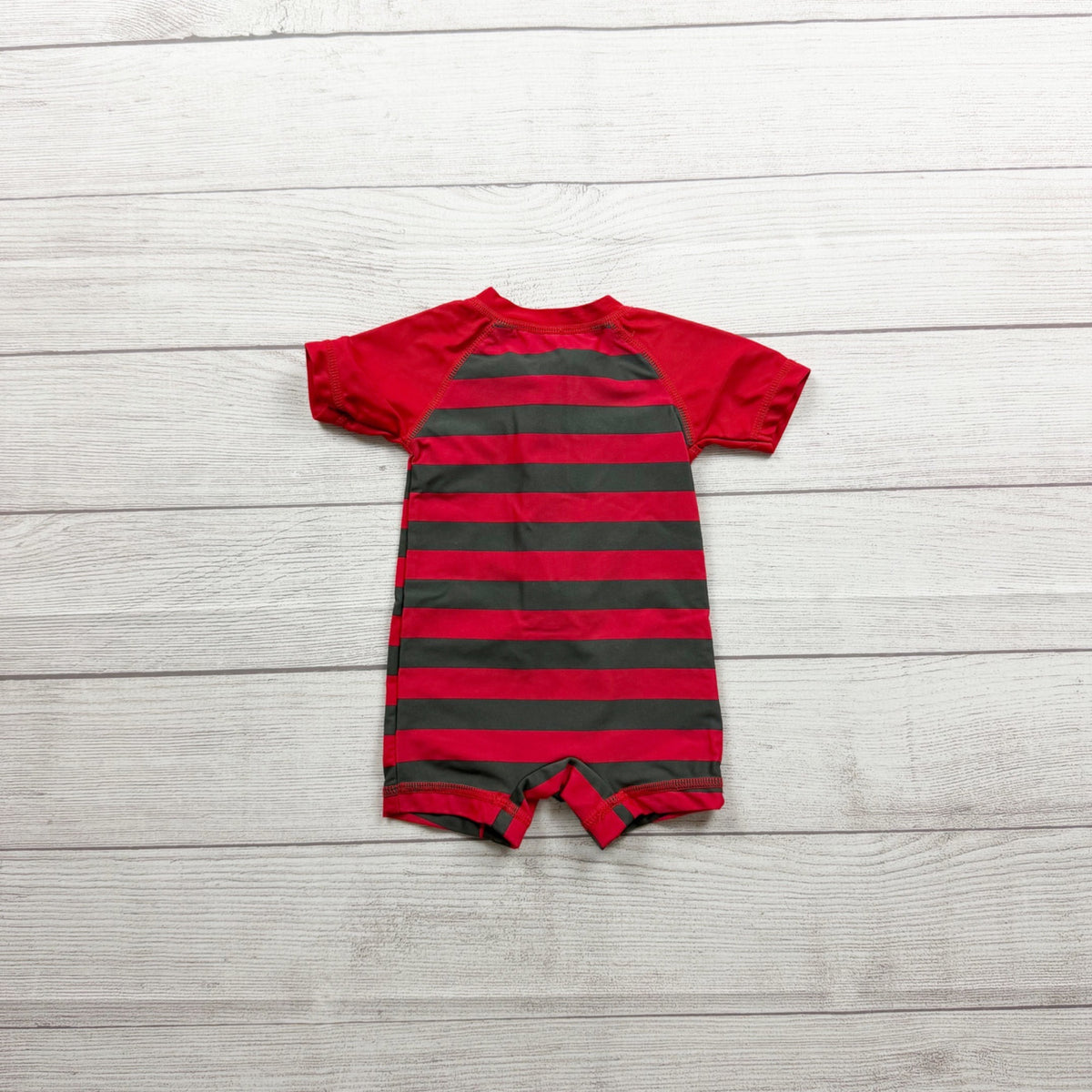 Leveret Baby UPF 50+ Short Sleeve One Piece Swim Rash Guard Stripes 3-6 Months