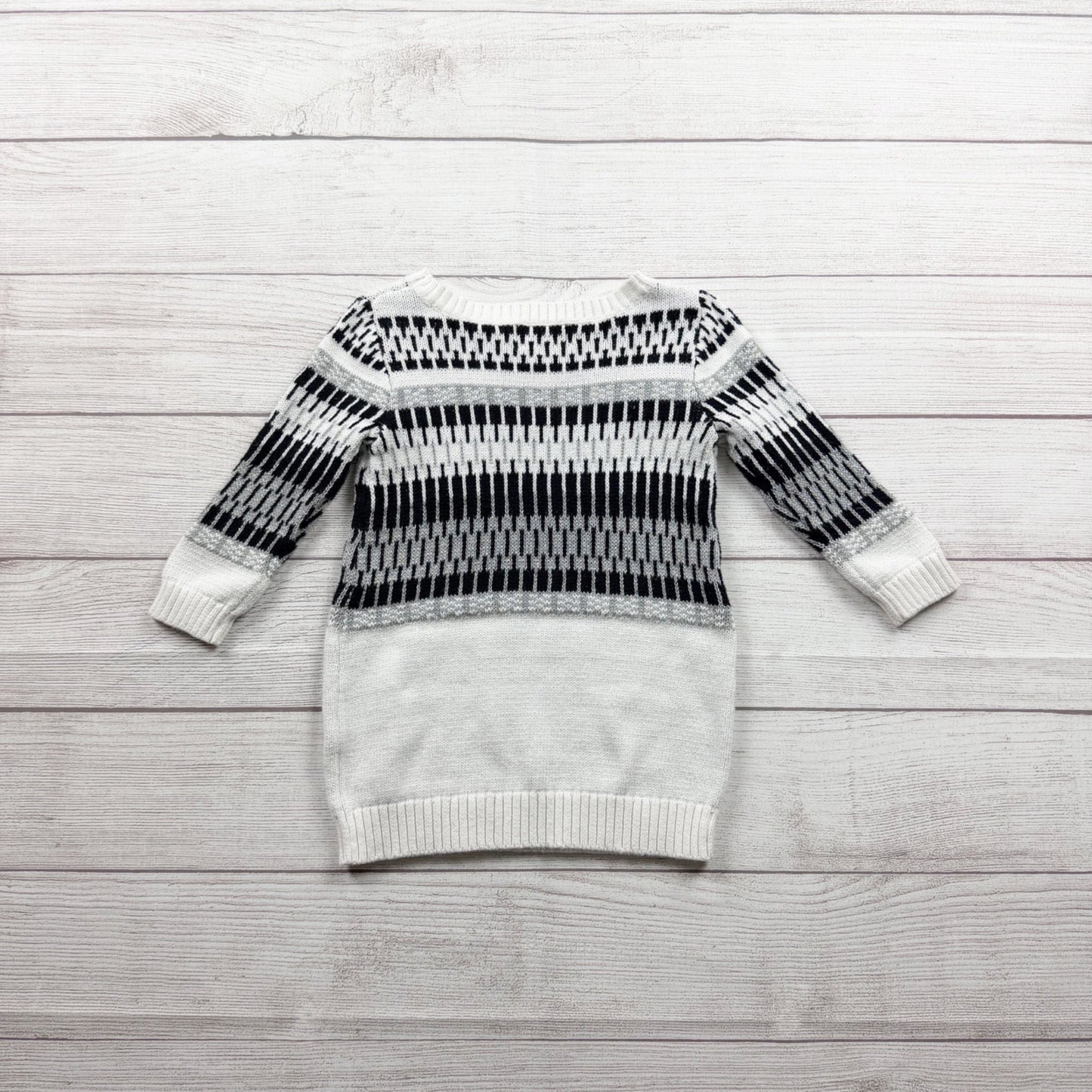 Old Navy Baby Striped Knit Sweater Dress Long Sleeve 18-24 Months