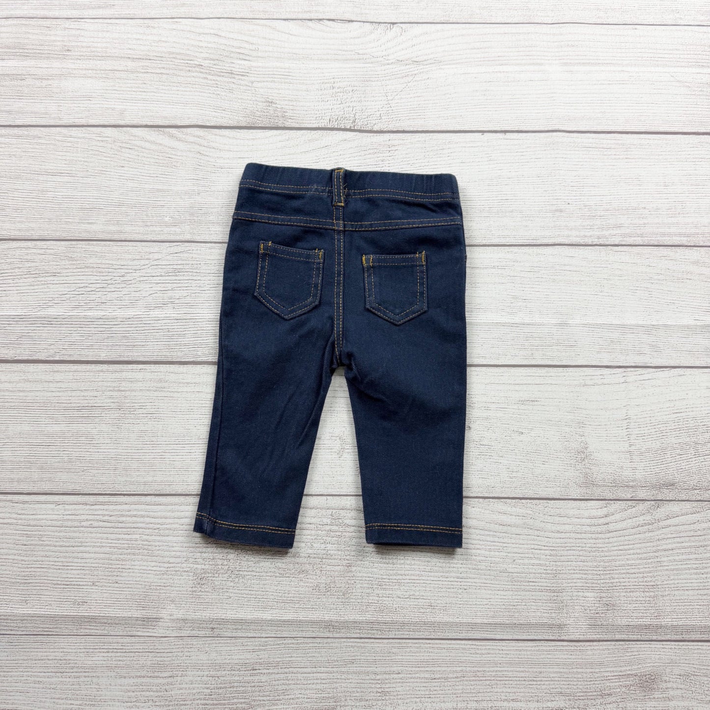 First Impressions Baby Dark Wash Pants Pull-On Jeans Blue 3-6 Months
