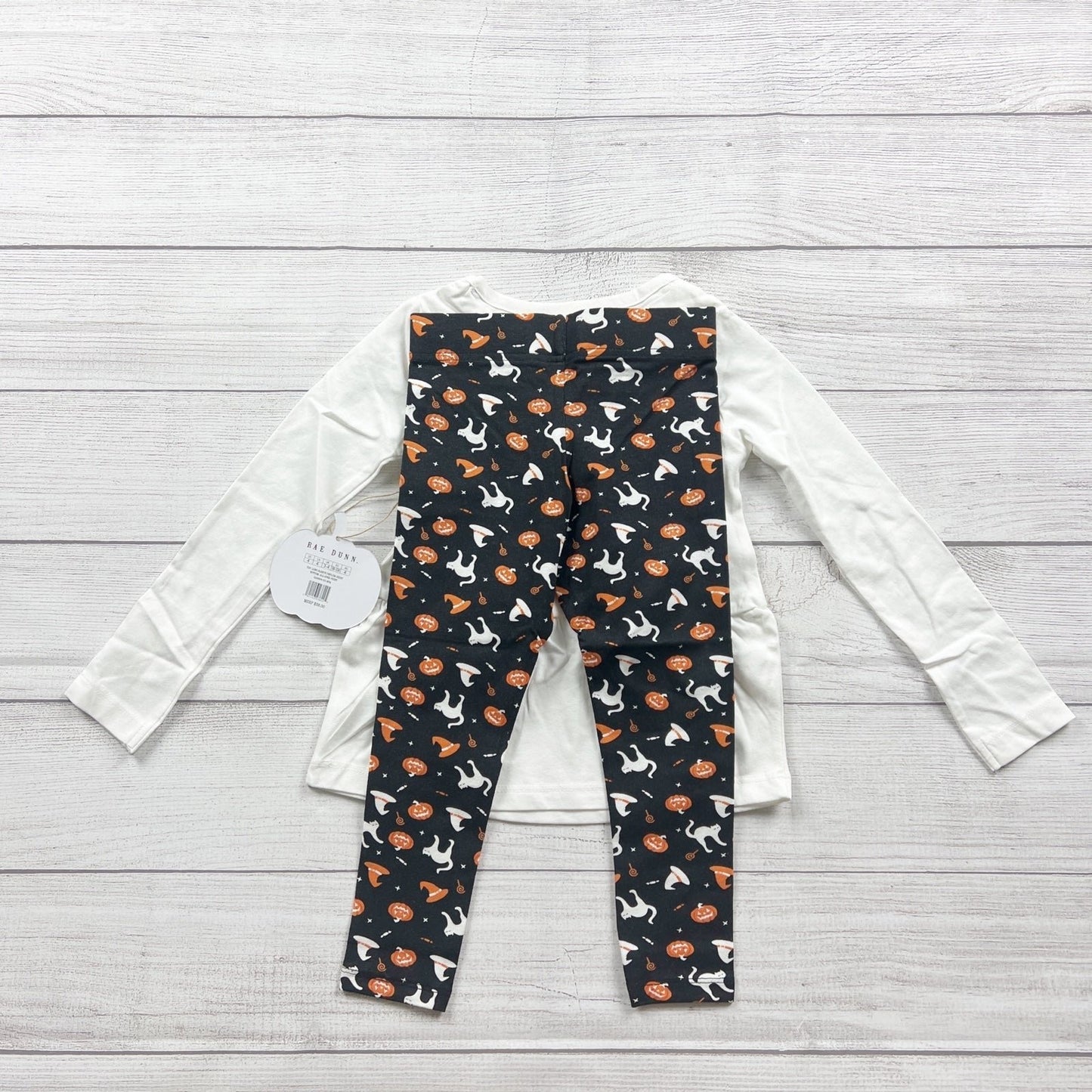 Rae Dunn Girls "Hocus Pocus" Halloween Outfit Ghost Pumpkin Leggings NWT 4