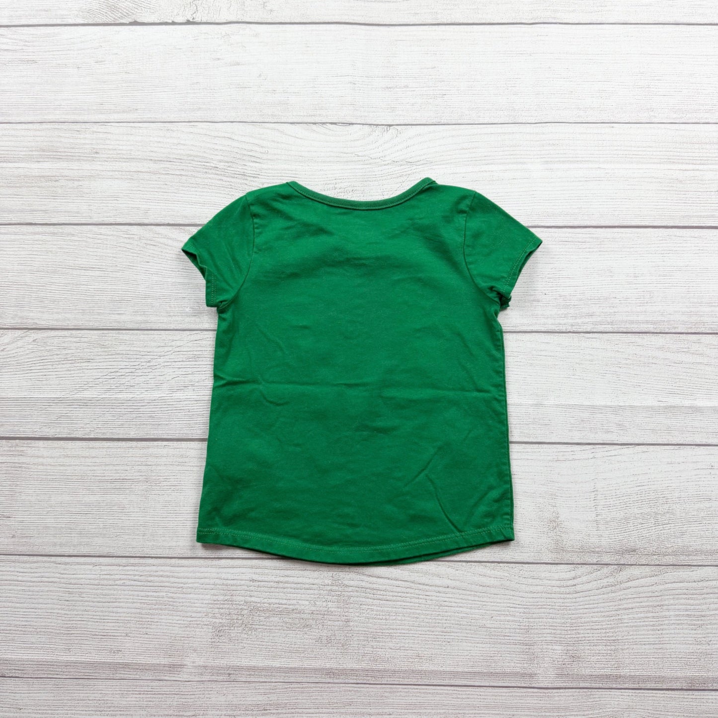St. Patrick’s Day Girls Green Graphic T-Shirt Magic Wishes Shamrock Kisses 4T