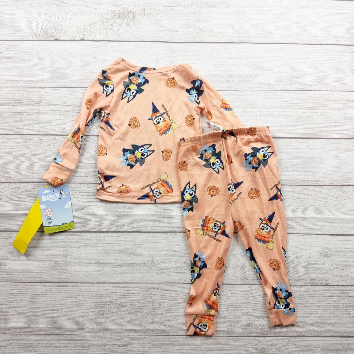 Bluey Toddler Halloween Pajama Set Long Sleeve Top Pants Bingo Bluey NWT 2T