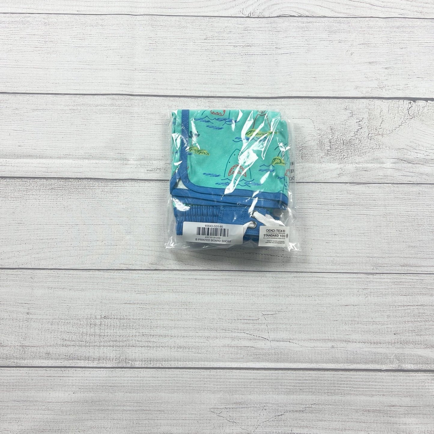 Hanna Andersson Toddler Boy Swim Trunks Shark Print Board Short NEW 18-24 Months