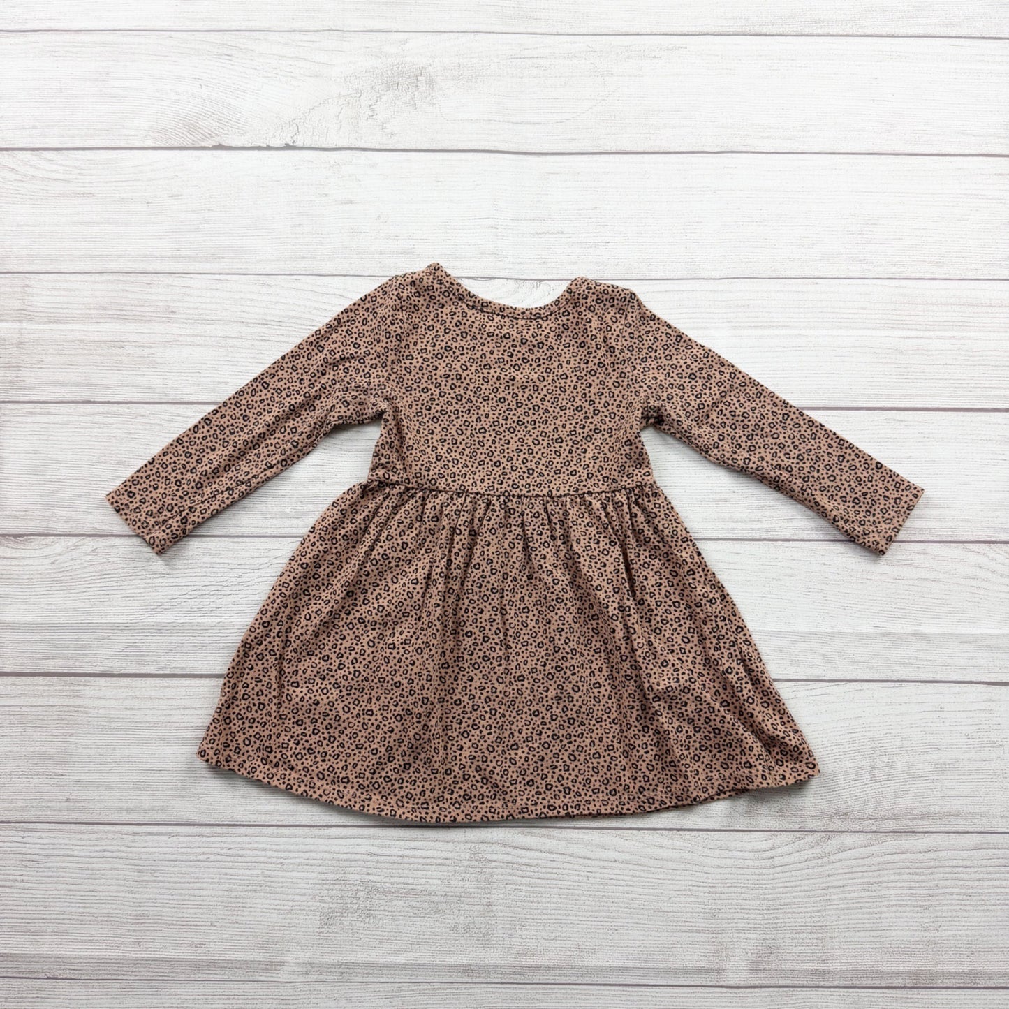 Cat & Jack Toddler Girls Long Sleeve Leopard Print Dress Size 2T