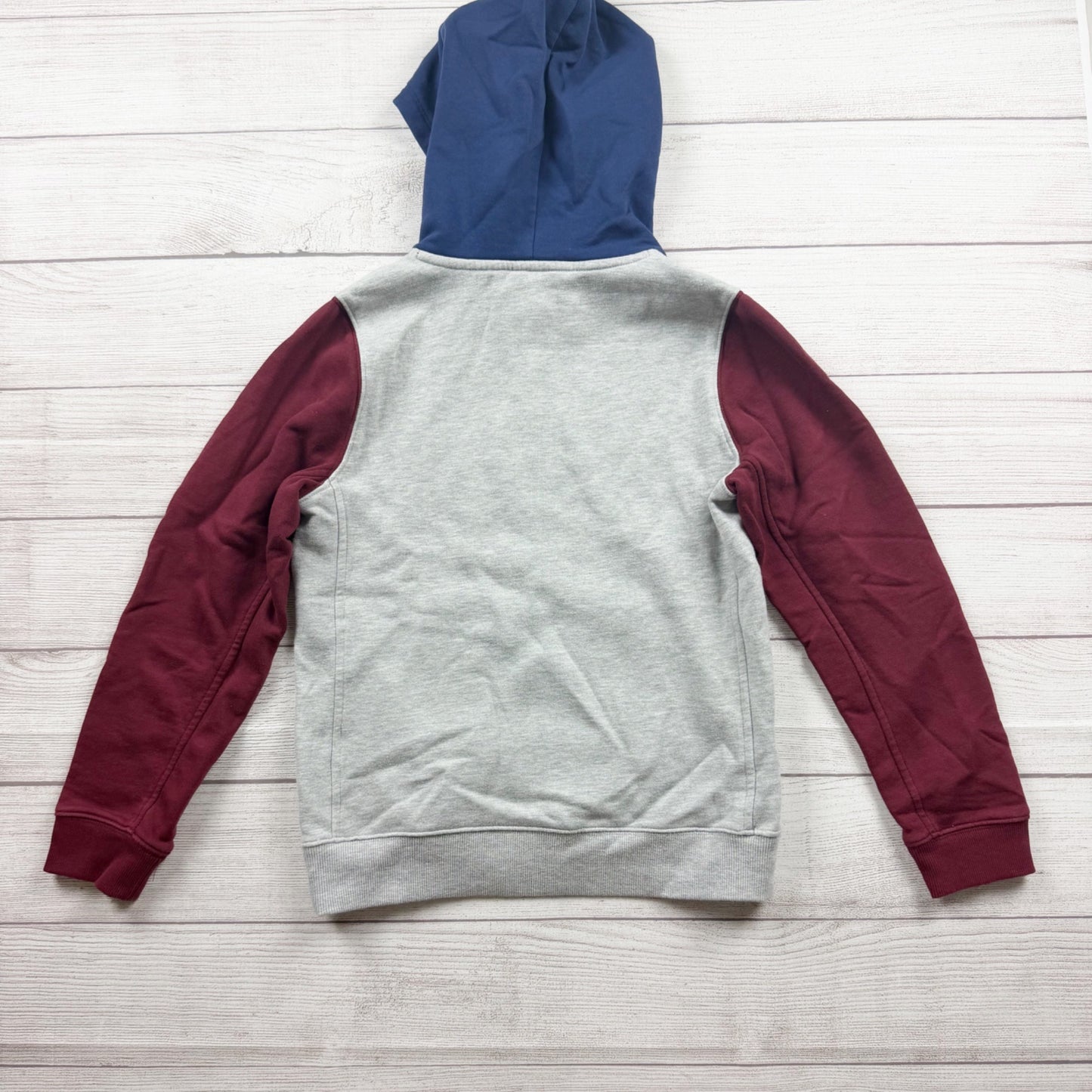 Vineyard Vines Kids Colorblock Hoodie Sweatshirt Gray Maroon Blue M 12-14